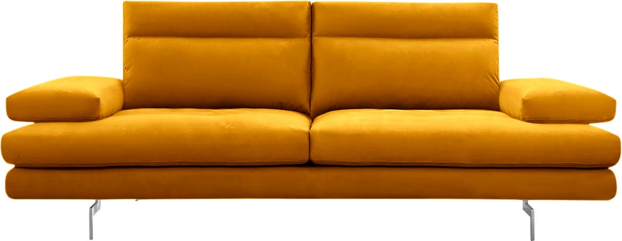 CALIA ITALIA 3,5-Sitzer »Toby Wing, italienisches Designsofa mit erstklassigem Sitzkomfort«, inklusive Sitztiefenverstellung, Füße in Chrom glänzend