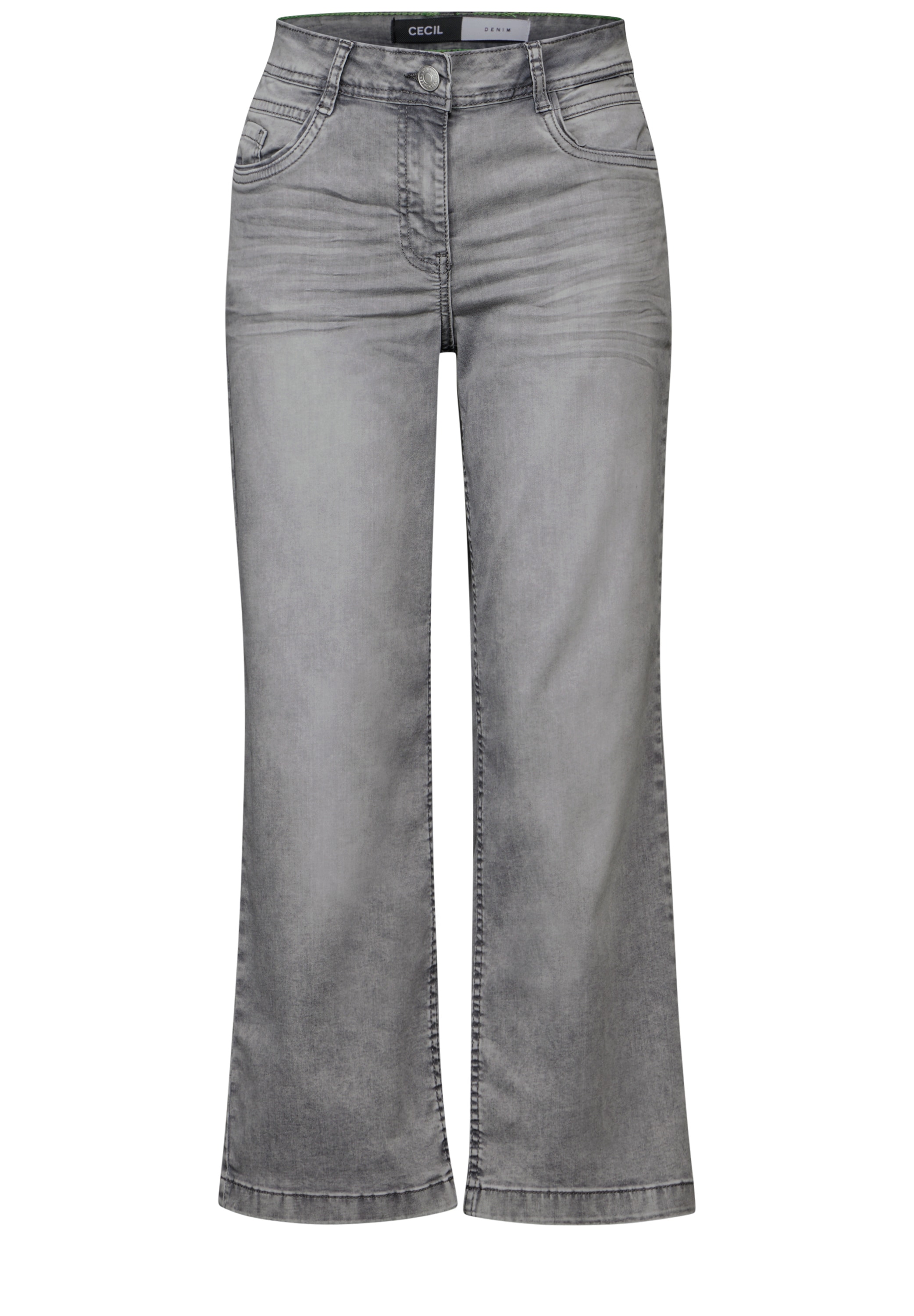 Cecil Weite Jeans, softer Materialmix