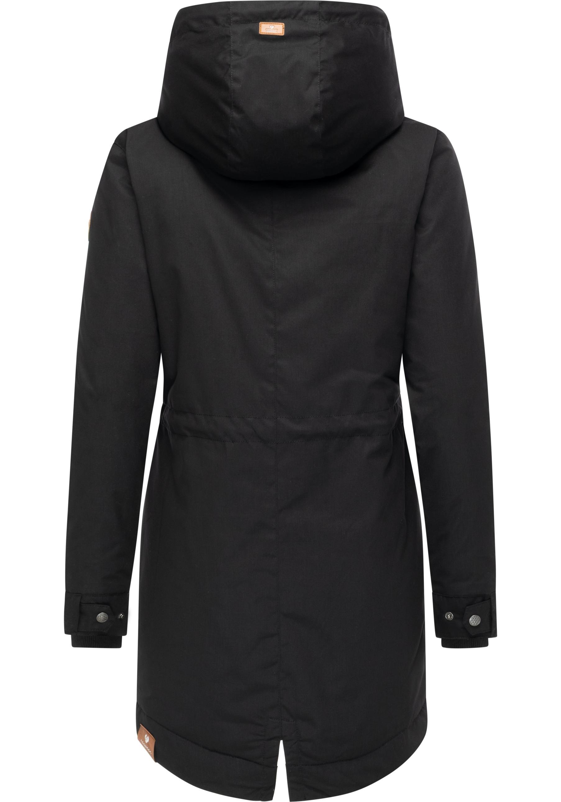 Ragwear Kurzmantel »Cannas YOUMODO«, Kurzer Damen Mantel mit verstellbarer Kapuze