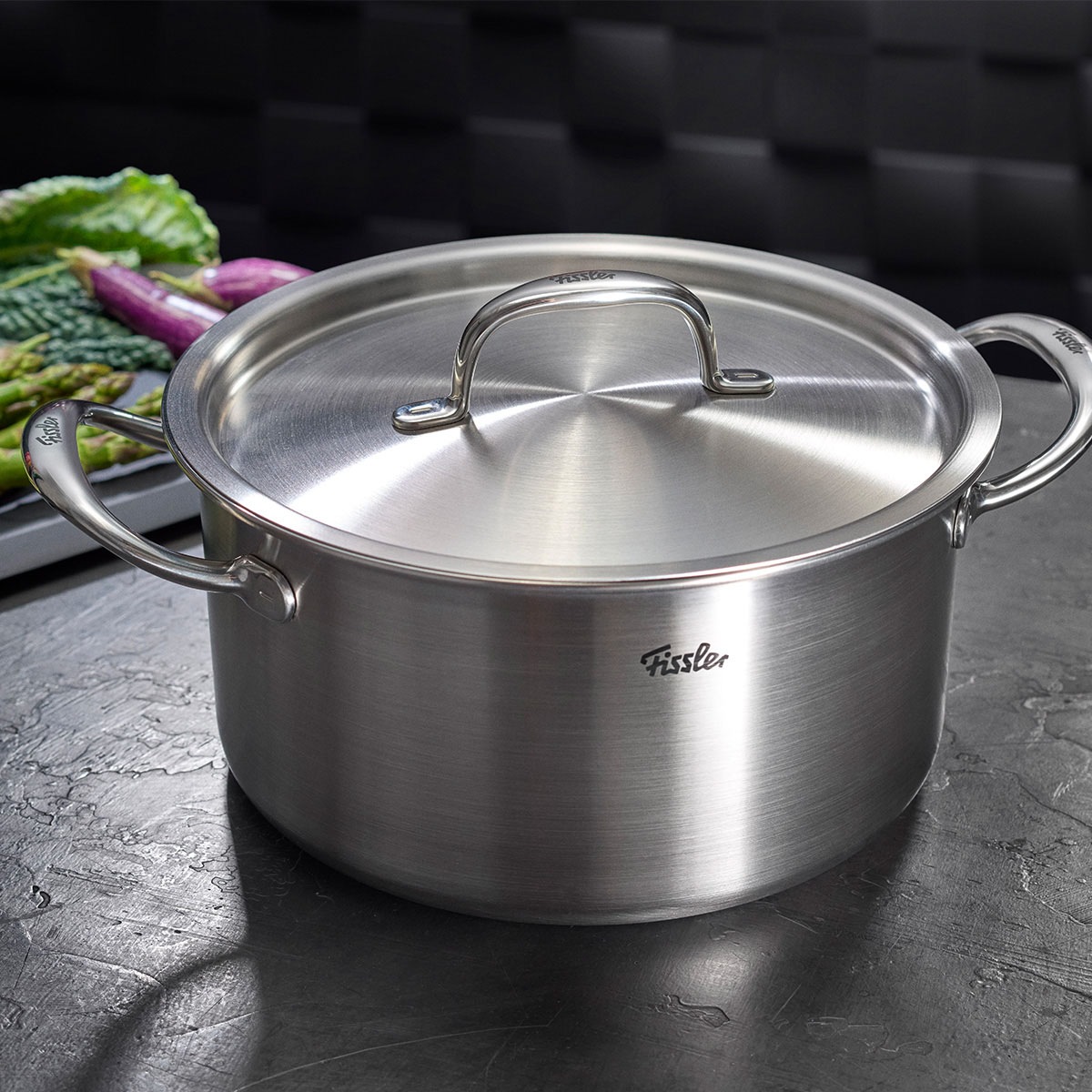 Fissler Kochtopf »M5 Pro-Ply Kochtopf 24 cm mit Metalldeckel« 1 tlg. Edelstahl 18/10
