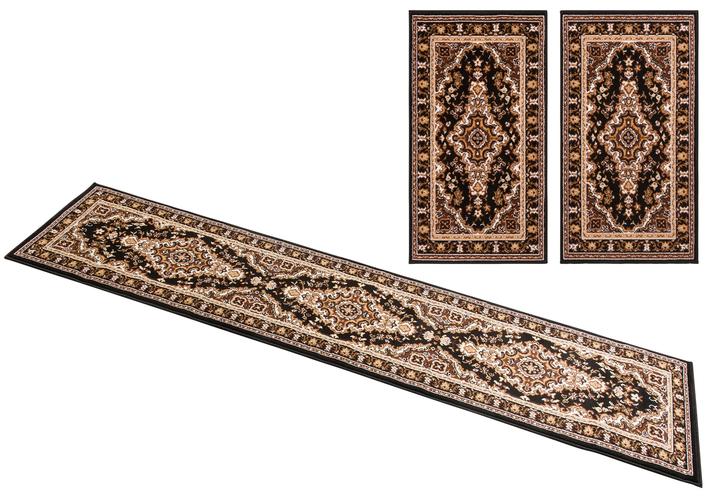 Bettumrandung MY HOME, H:7mm, braun, Obermaterial: 100% Polypropylen, Schlafzimmer, Bettumrandungen, "Oriental, Made in Belgium", Läufer-Set,