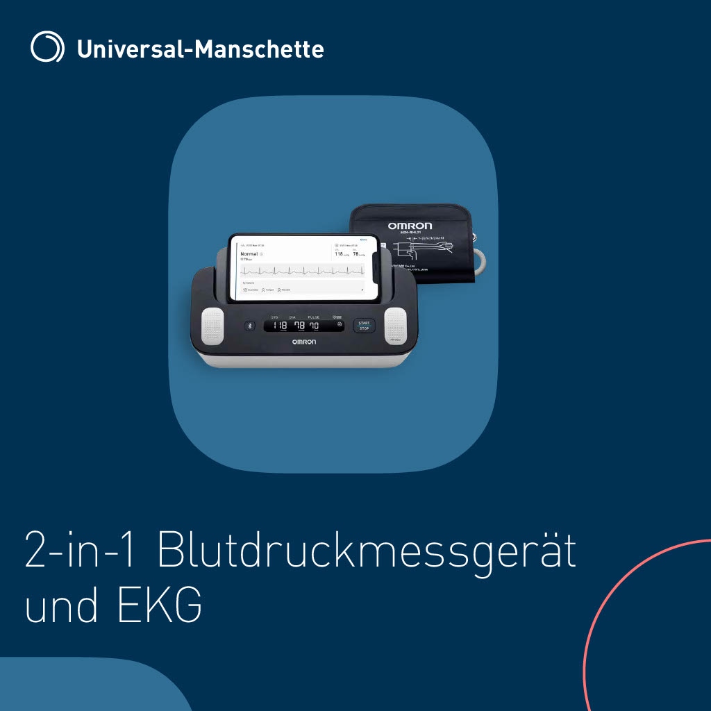 Omron Blutdruckmessgerät »Complete smartes Blutdruck- & EKG-Messgerät«, JETZT mit 1 Jahr OMRON connect Premium Abonnement GRATIS