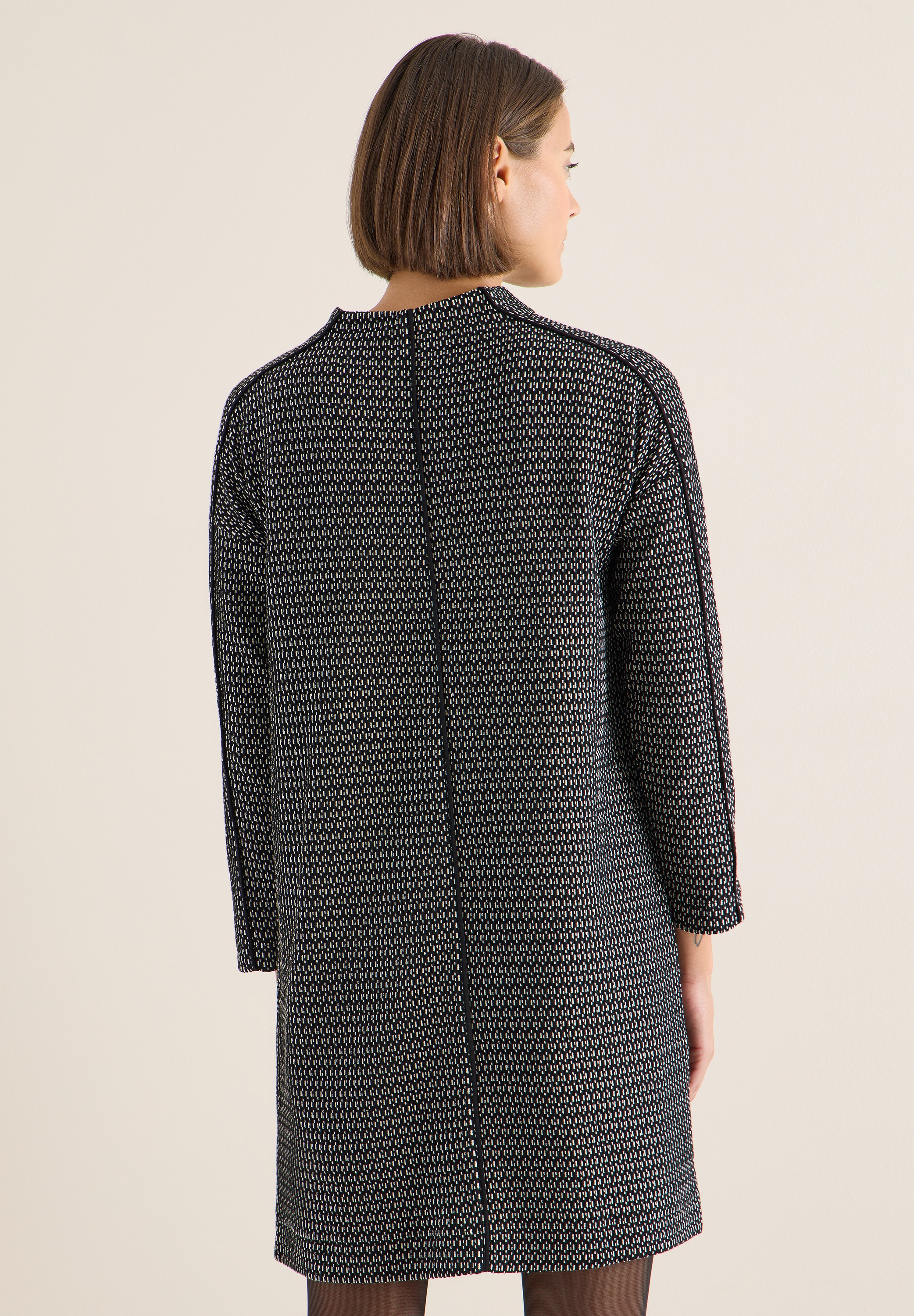 Cecil Midikleid Ohne Taschen mit Struktur im Casual Fit günstig online kaufen