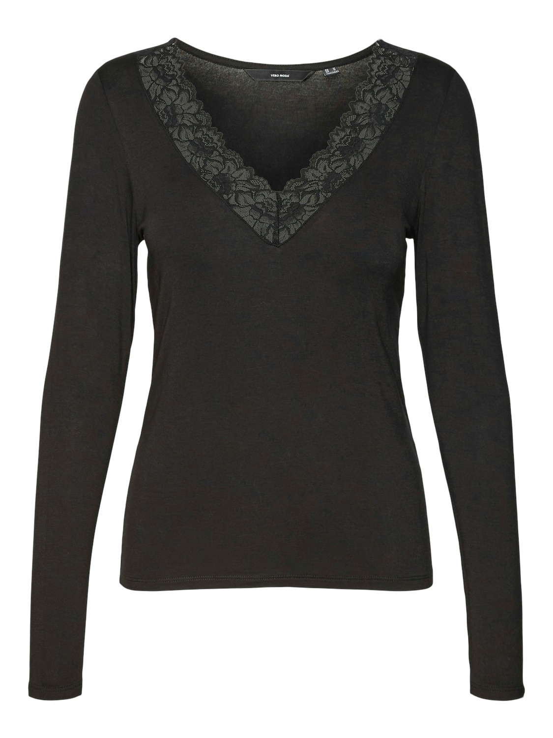 Vero Moda V-Shirt »VMROSA LS V-NECK LACE TOP GA JRS NOOS«