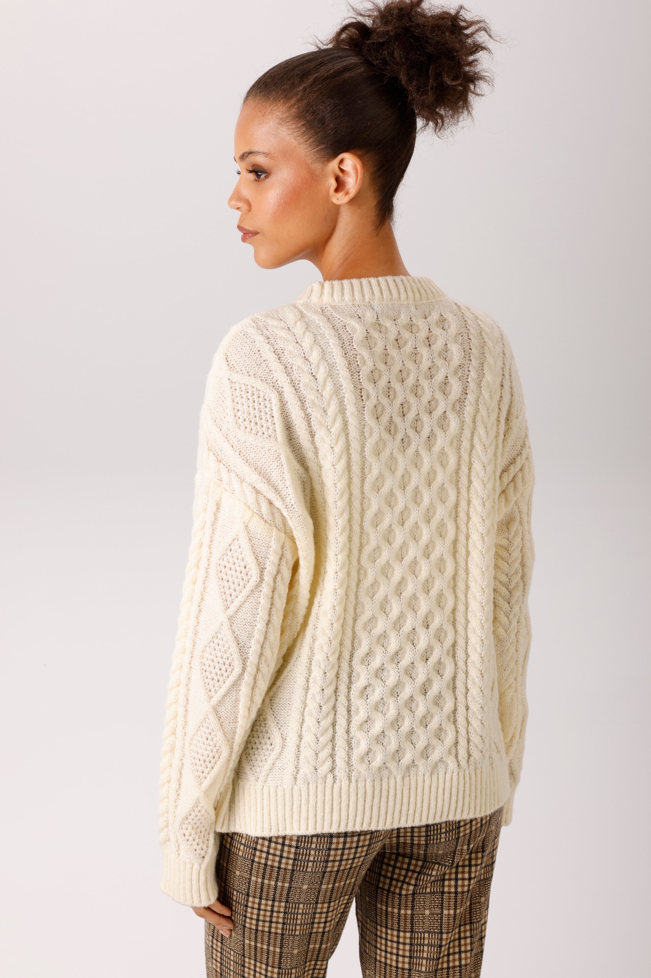 Aniston CASUAL Strickpullover im attraktiven Muster-Mix - NEUE KOLLEKTION