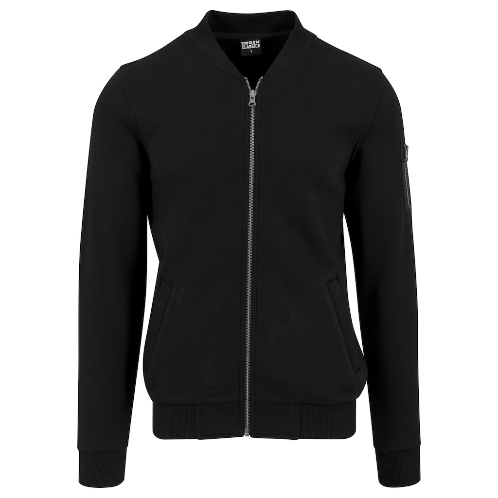 URBAN CLASSICS Anorak »Urban Classics Herren Sweat Bomber Jacket«, (1 St.), ohne Kapuze