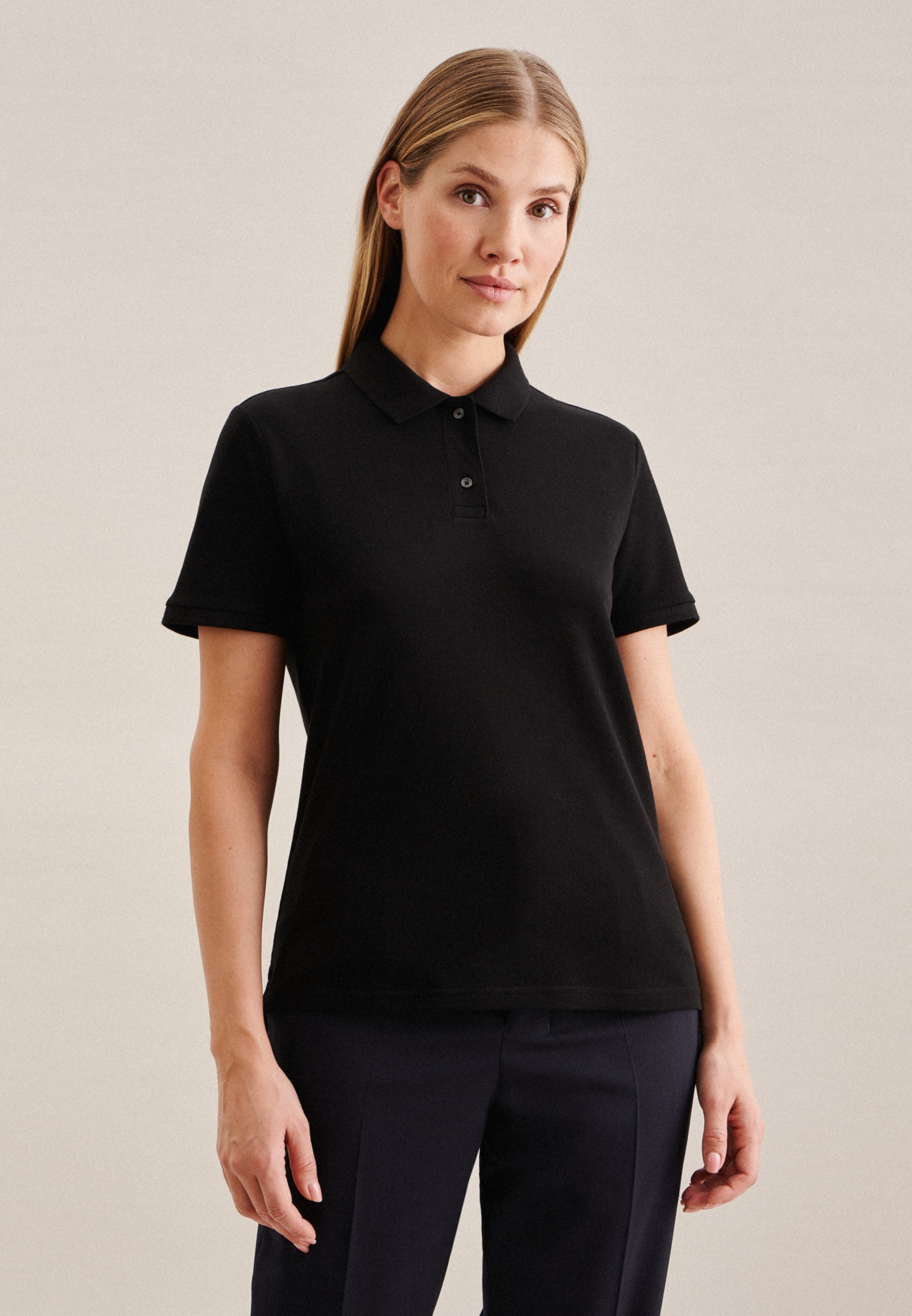 seidensticker Poloshirt "Schwarze Rose", 1/2 Kragen Uni günstig online kaufen