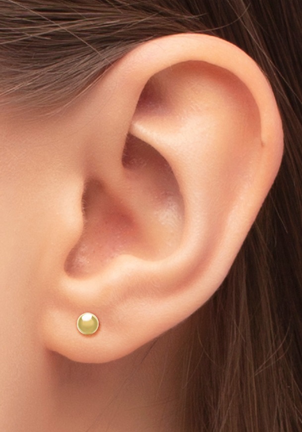 Paar Ohrstecker AMOR "2013849", gold (gelbgoldfarben), Ohrringe, Damen, 4mm, Gelbgold 375, Made in Germany 8