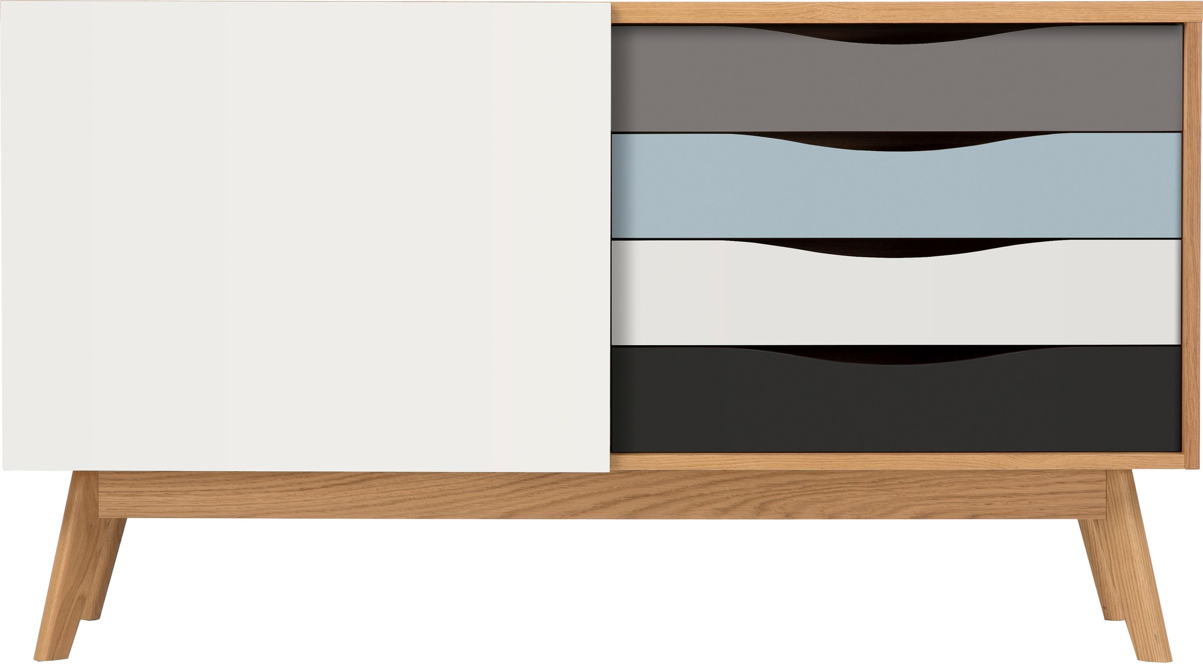 Woodman Sideboard "Hilla", Kommode im angesagten skandinavischen Look, Brei günstig online kaufen