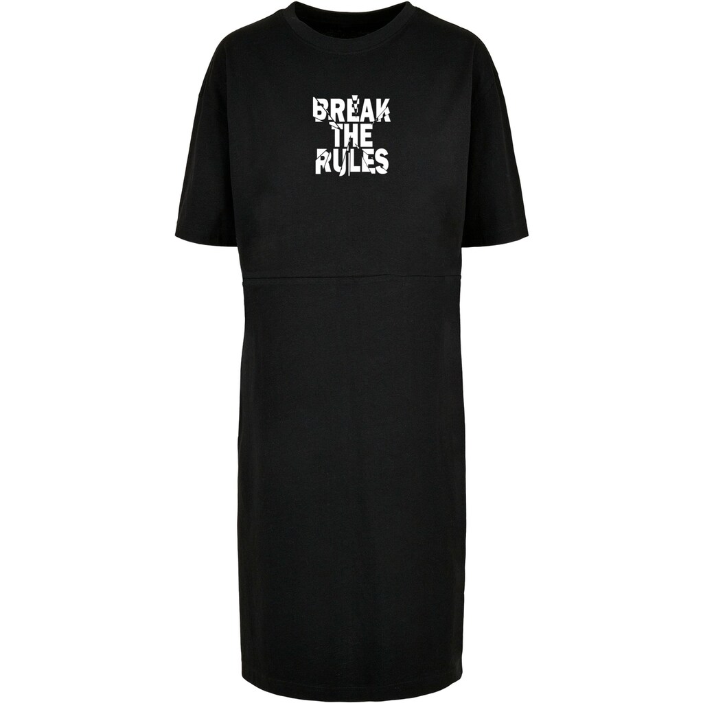 Merchcode Shirtkleid »Merchcode Damen Ladies Break The Rules 2 Oversized Slit Dress«, (1 tlg.)