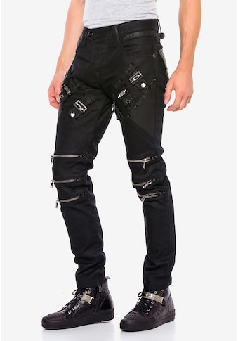 Cipo & Baxx Straight-Jeans, mit coolen Reißverschlussapplikationen kaufen