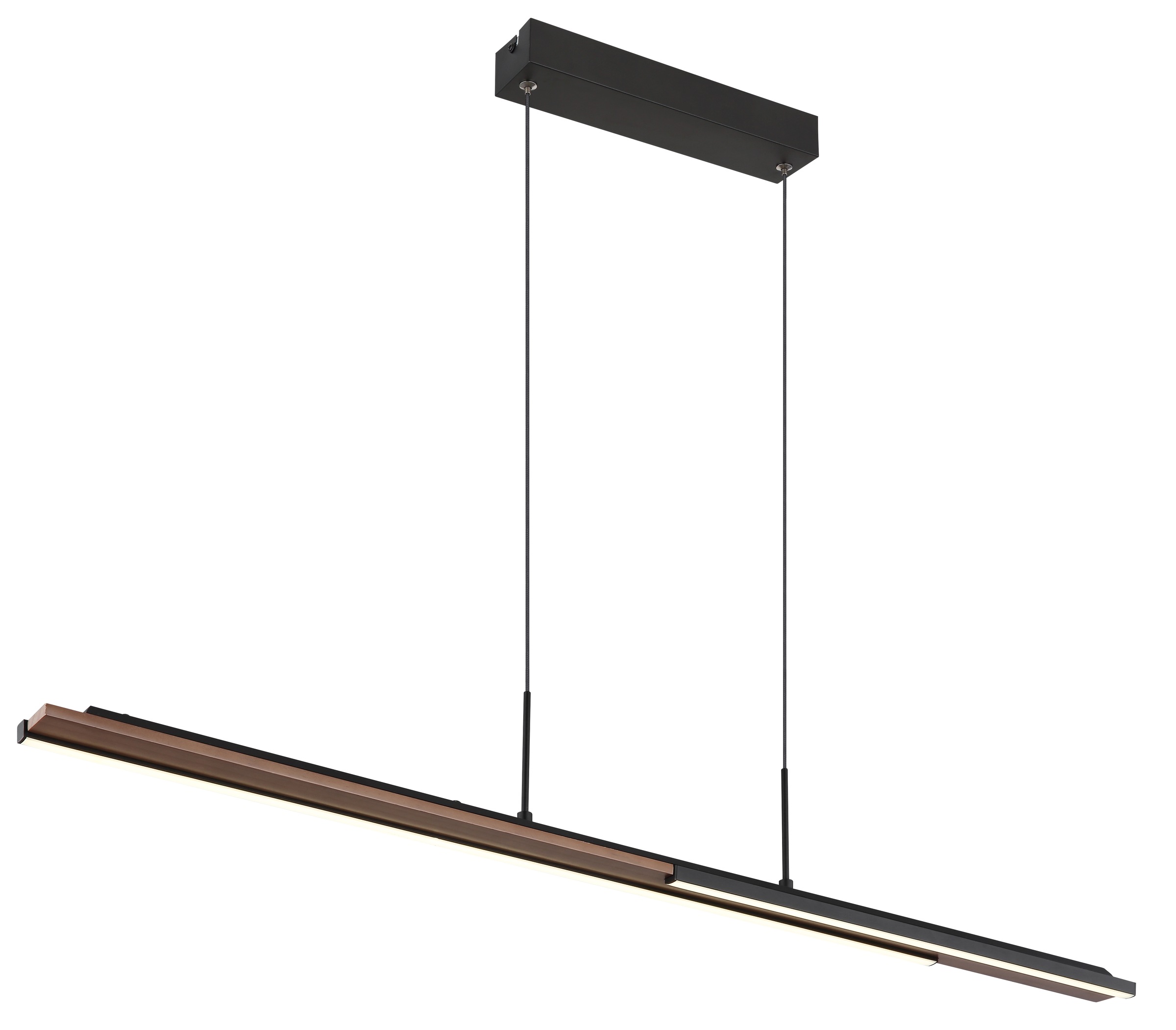GLOBO LIGHTING LED Pendelleuchte "QUITO", braun, Leuchten, Hängelampe/Hängeleuchte/Wohnzimmer/Esstisch/elegant