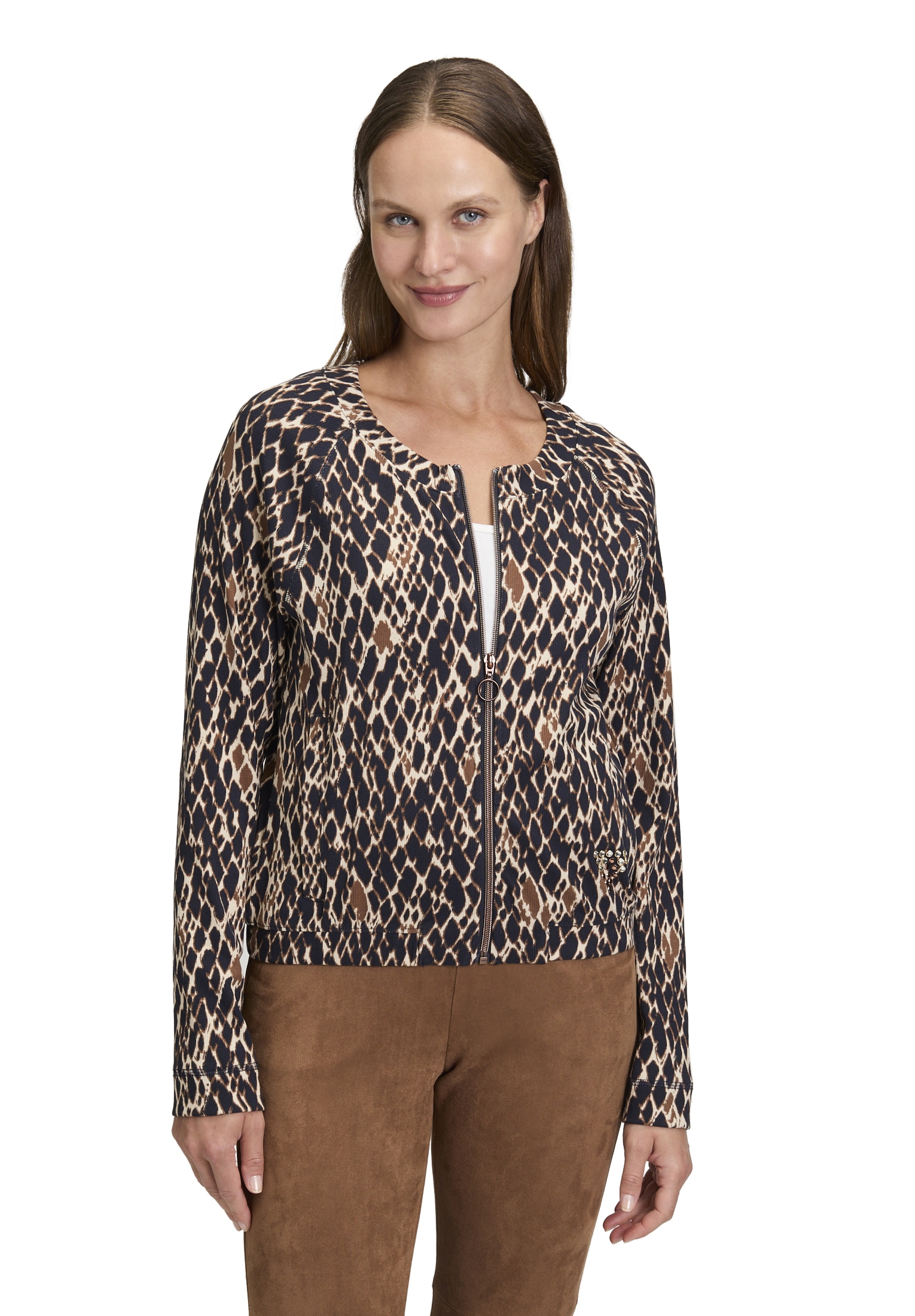 Betty Barclay Sweatjacke "Betty Barclay Shirtjacke mit Rippenstruktur" günstig online kaufen