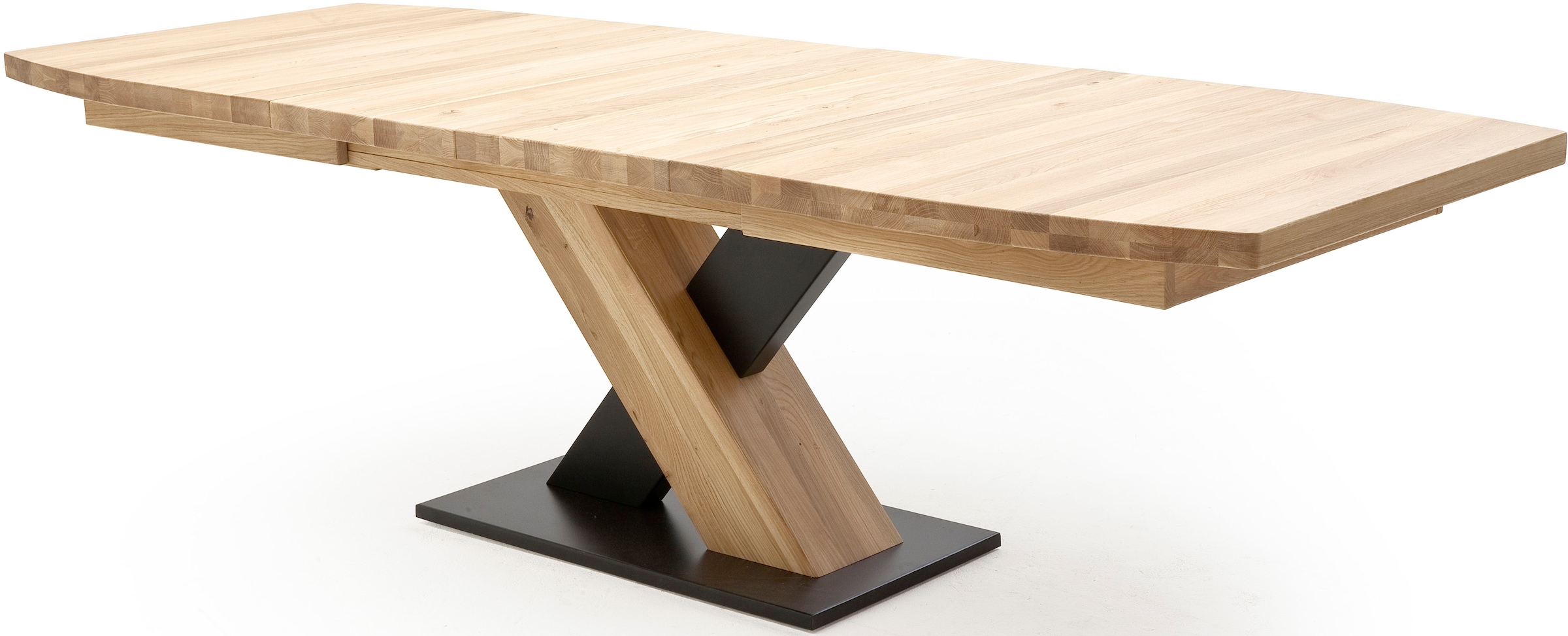 MCA furniture Esstisch »Mendoza«, Esstisch Bootsform mit X-Säule, ausziehbar