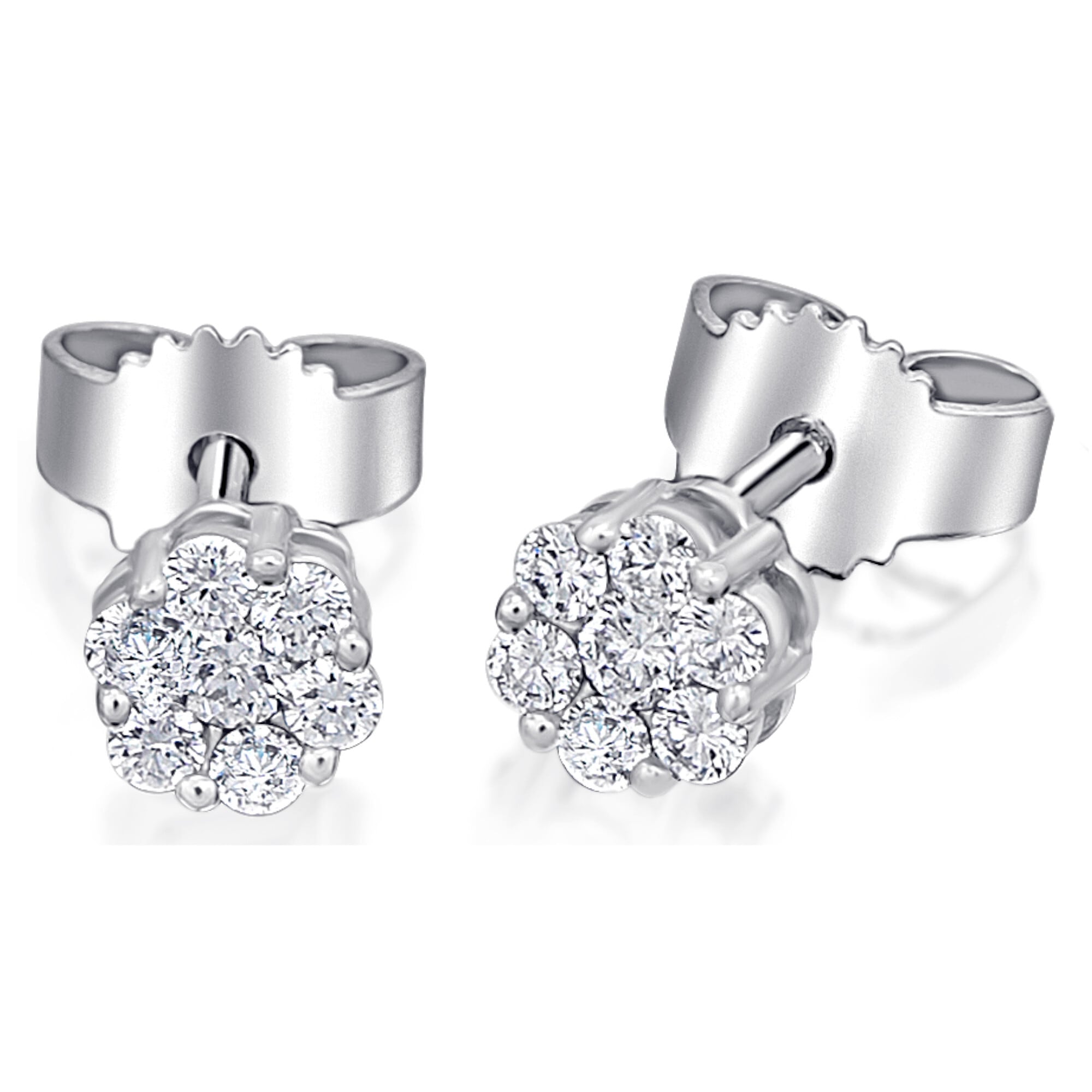 Paar Ohrstecker »0.15 ct Diamant Brillant Ohrringe Ohrstecker aus 585 Weißgold«, Damen...