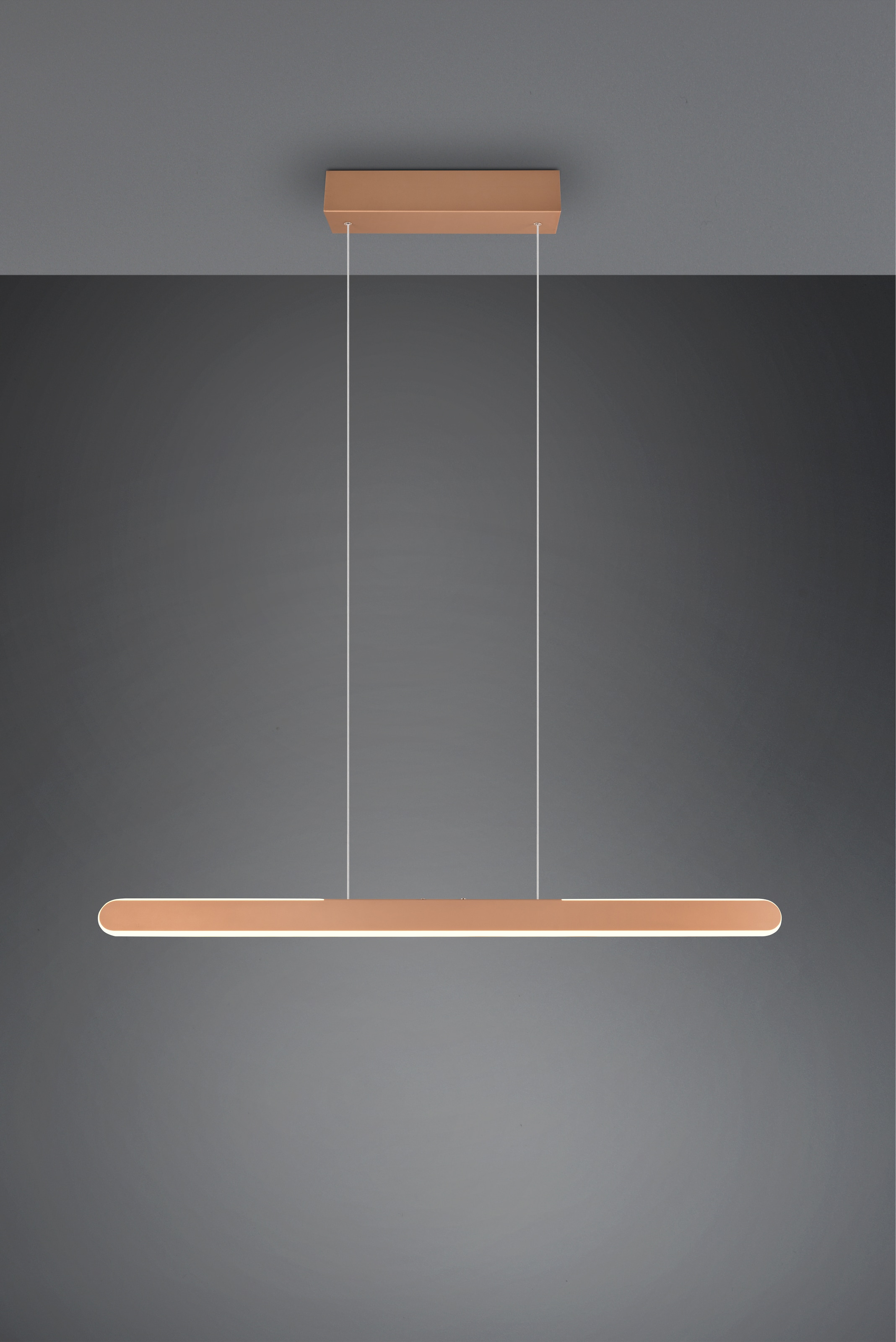 TRIO Leuchten LED Pendelleuchte »HELIOS, bis 150 cm höhenverstellbare LED Hängelampe 28W 3300 Lumen«, 1 flammig, Leuchtmittel LED-Board | LED fest integriert, CCT warmweiß-kaltweiß 2700-6500K, dimmbar Touch Sensor, up+down light
