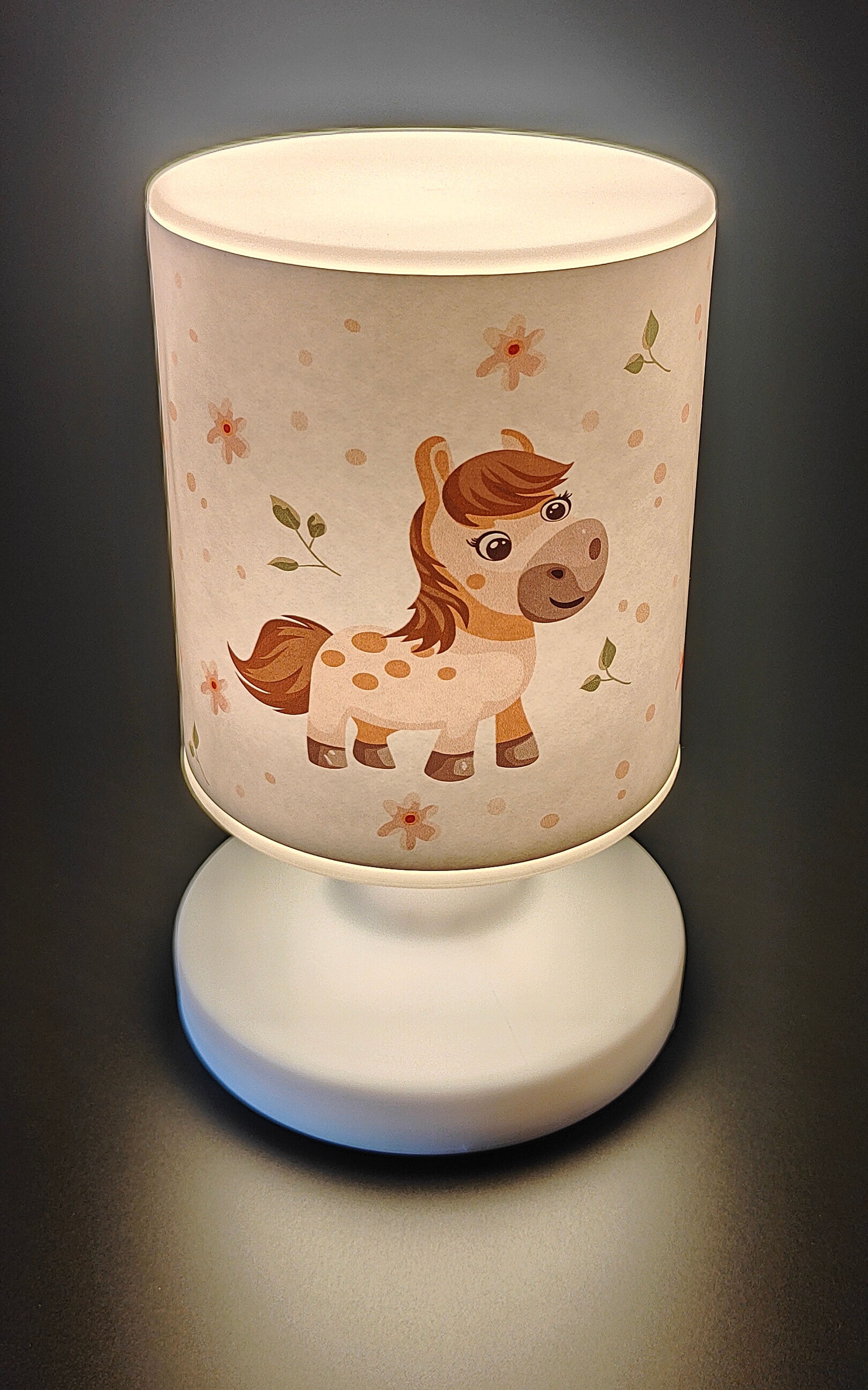 niermann LED Nachttischlampe »Kinderlampe mit Motiv "Pony Paula", Akku-Leuchte für Kinderzimmer« LED-Modul 1 Stk. Warmweiß kabellos nutzbar, per USB aufladbar