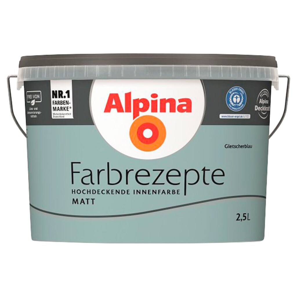 Alpina Wand- und Deckenfarbe »Farbrezepte Gletscherblau«