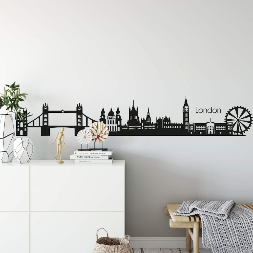 Wall-Art Wandtattoo »XXL Stadt Skyline London 120cm«, (1 St.)