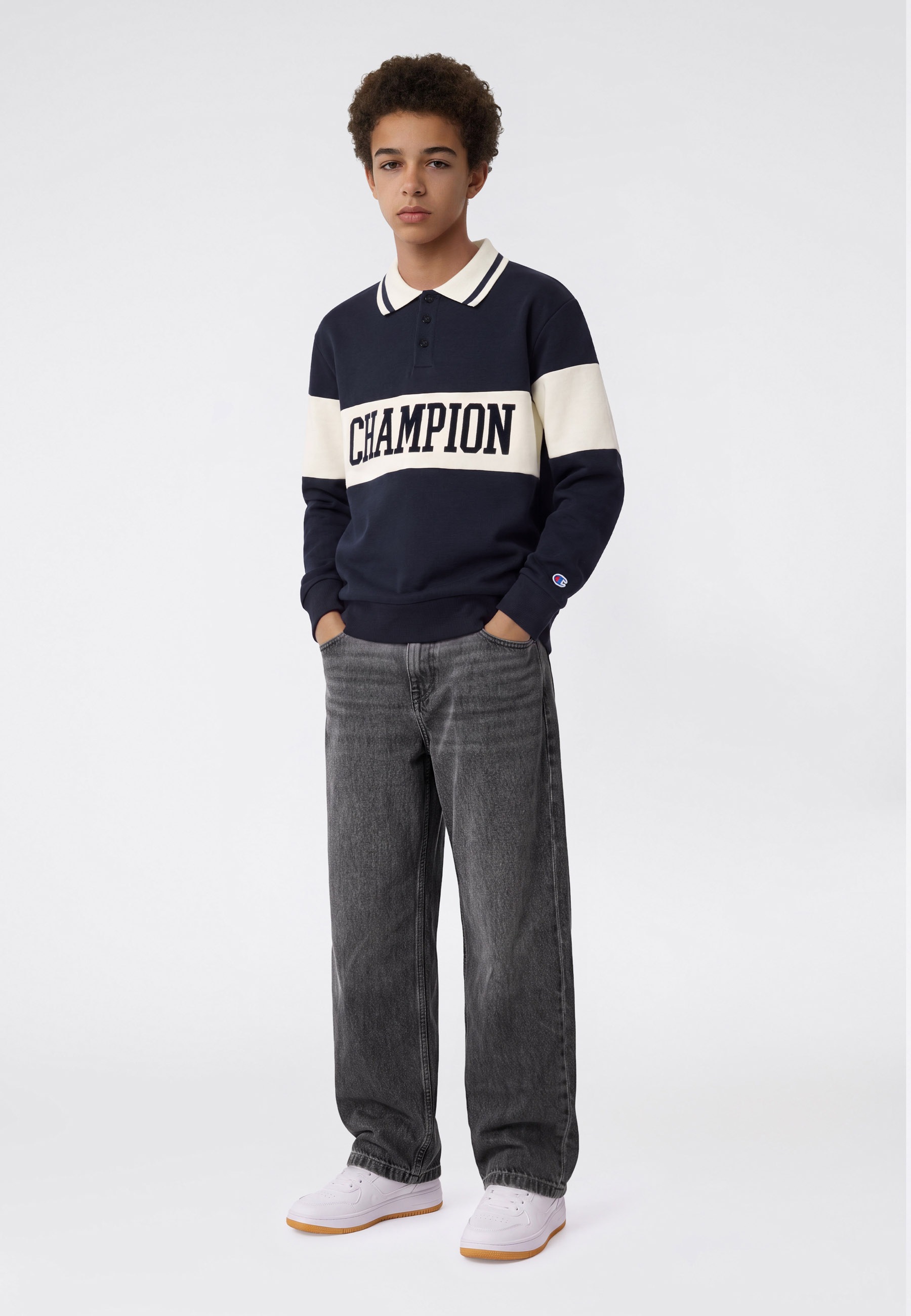 Champion Rugbyshirt »Champion Academy« mit Polokragen und Rundhalsausschnitt, Kurzarm, normale Länge