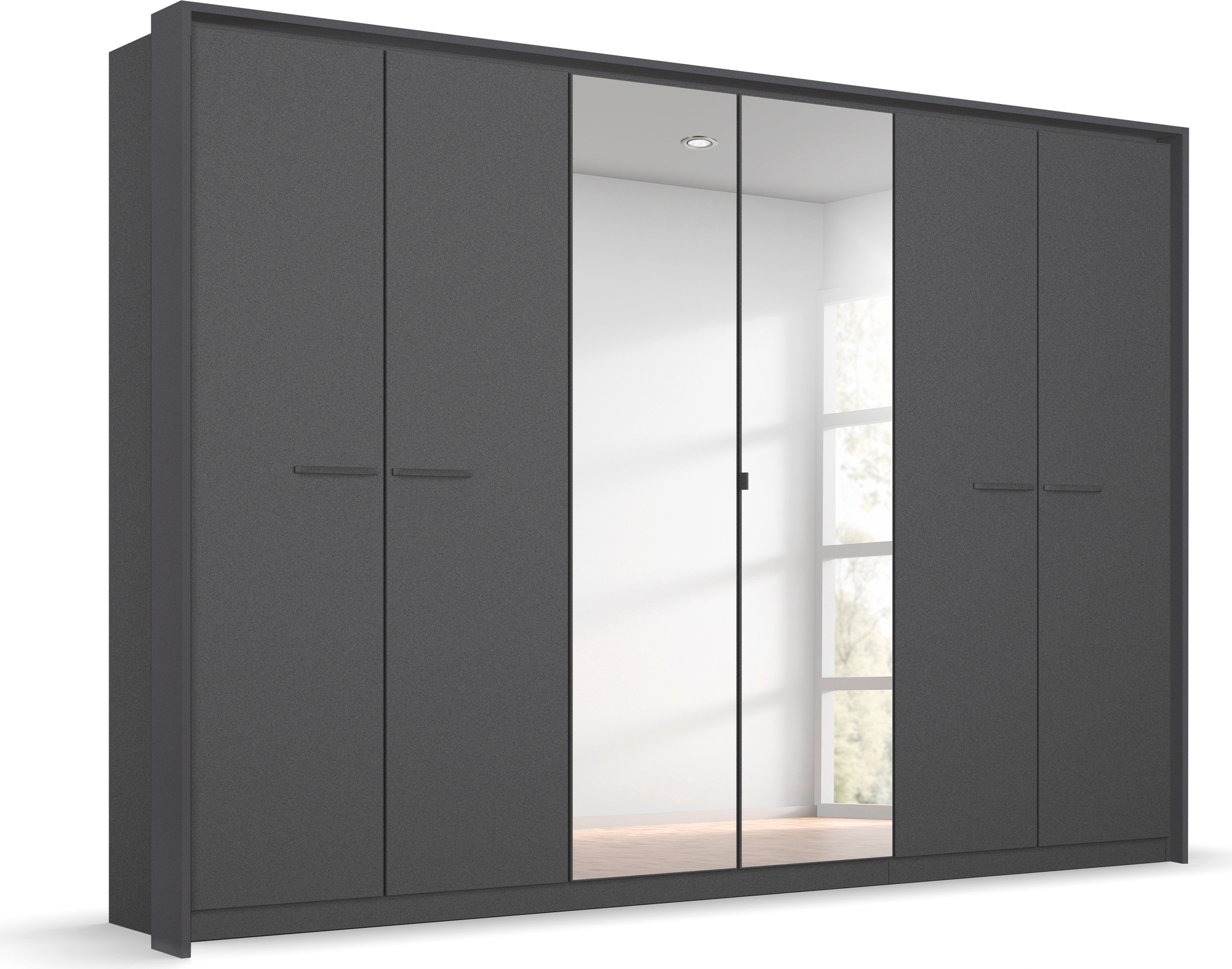 OTTO home Kleiderschrank "Mehrzweckschrank Aktenschrank Möbel Mietswohnung Schlafzimmer OTELI" erhältlich in Breiten 230/275 cm inkl. Innenschubladen und extra Böden, inkl. Passepartout optional mit Beleuchtung MADE IN GERMANY