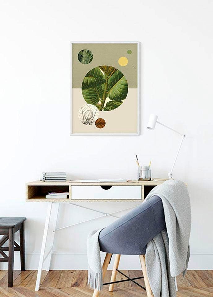 Komar Bild »Green Structure«, Pflanzen-Blätter, (1 St.), Wandbild zur Dekoration - ohne Rahmen