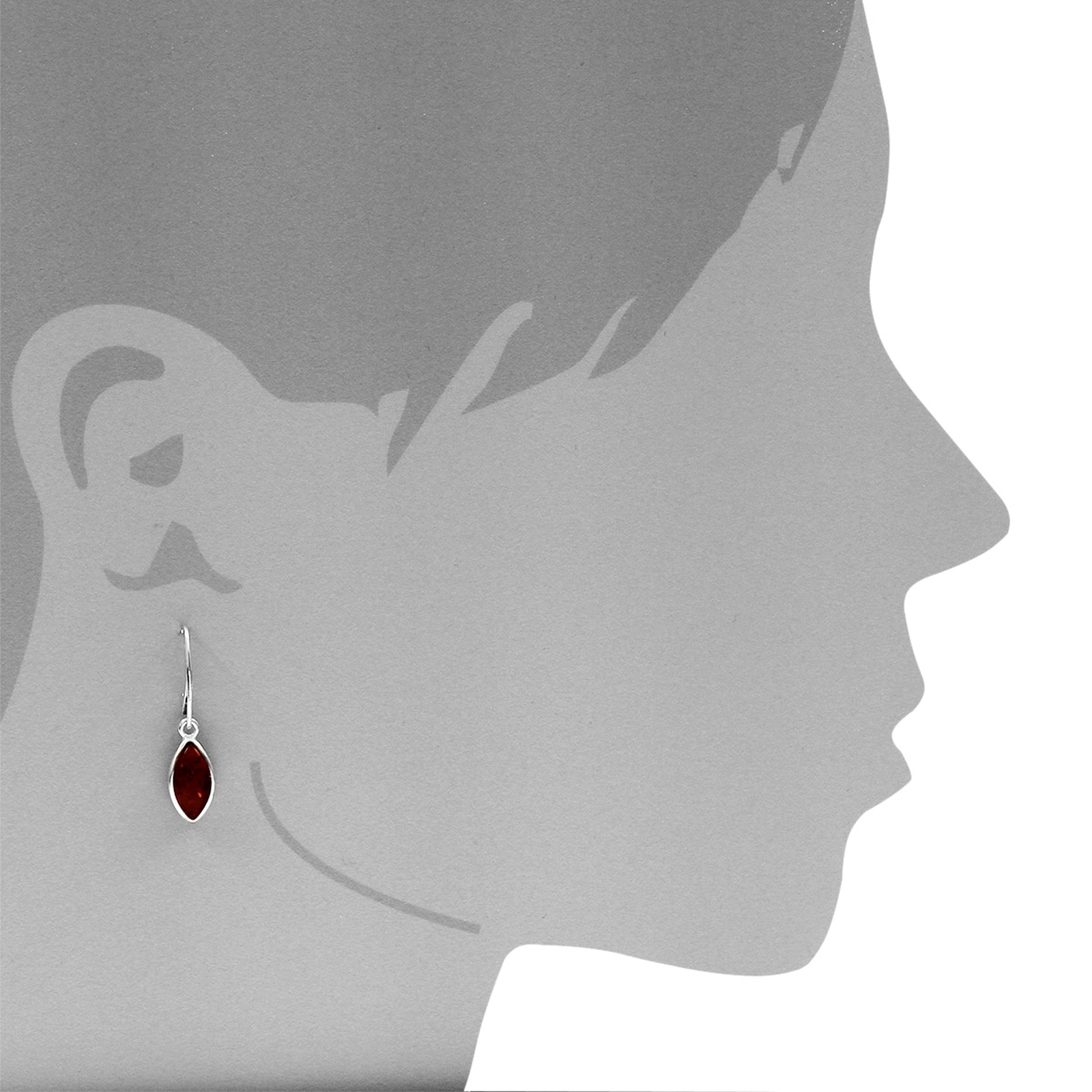 OSTSEE-SCHMUCK Paar Ohrhänger »Ostsee-Schmuck Ohrhänger Classic 13 x 6 mm«