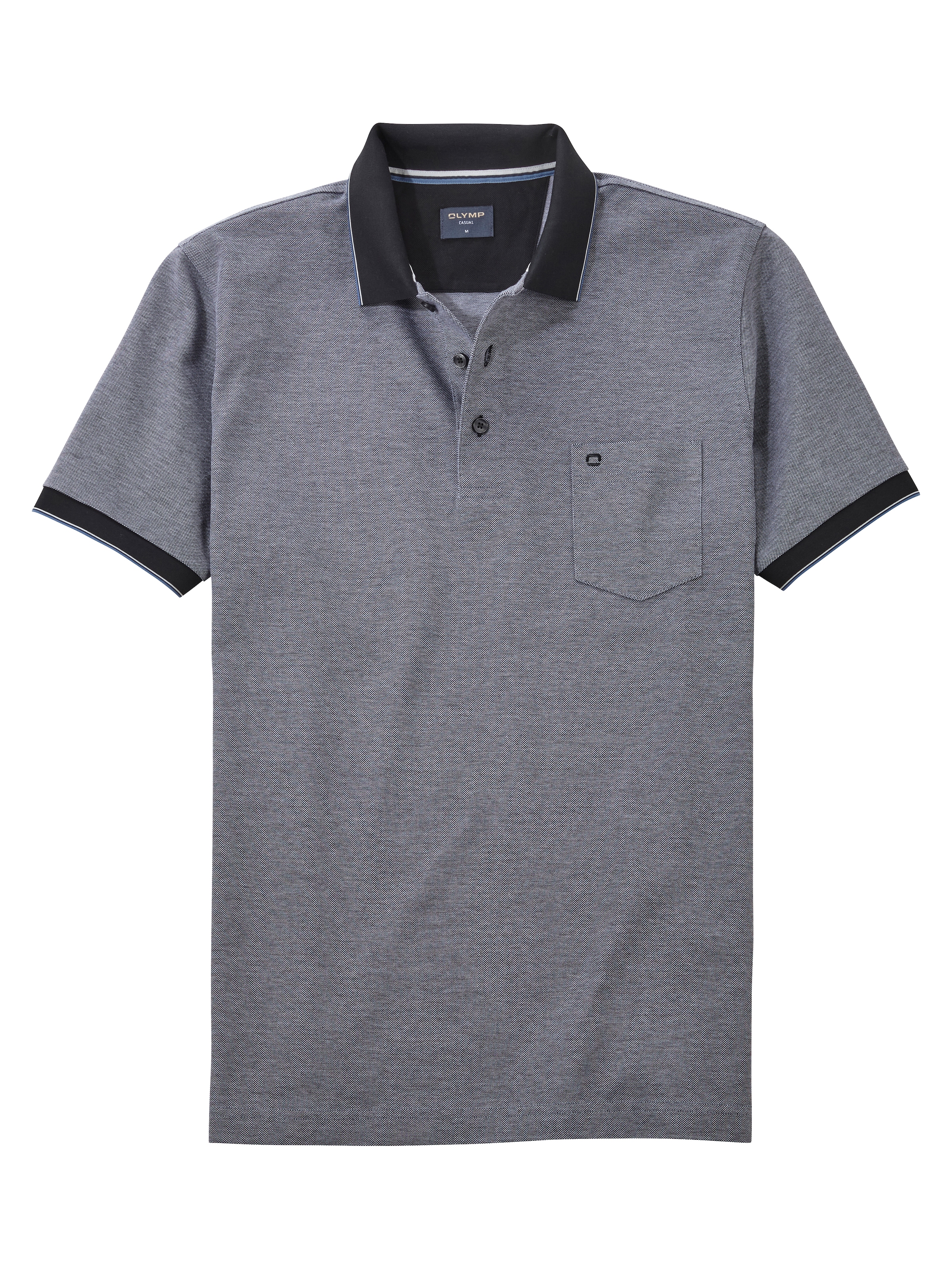 OLYMP Poloshirt "Casual" Two-Tone Piqué, Seitenschlitzen im Saum günstig online kaufen