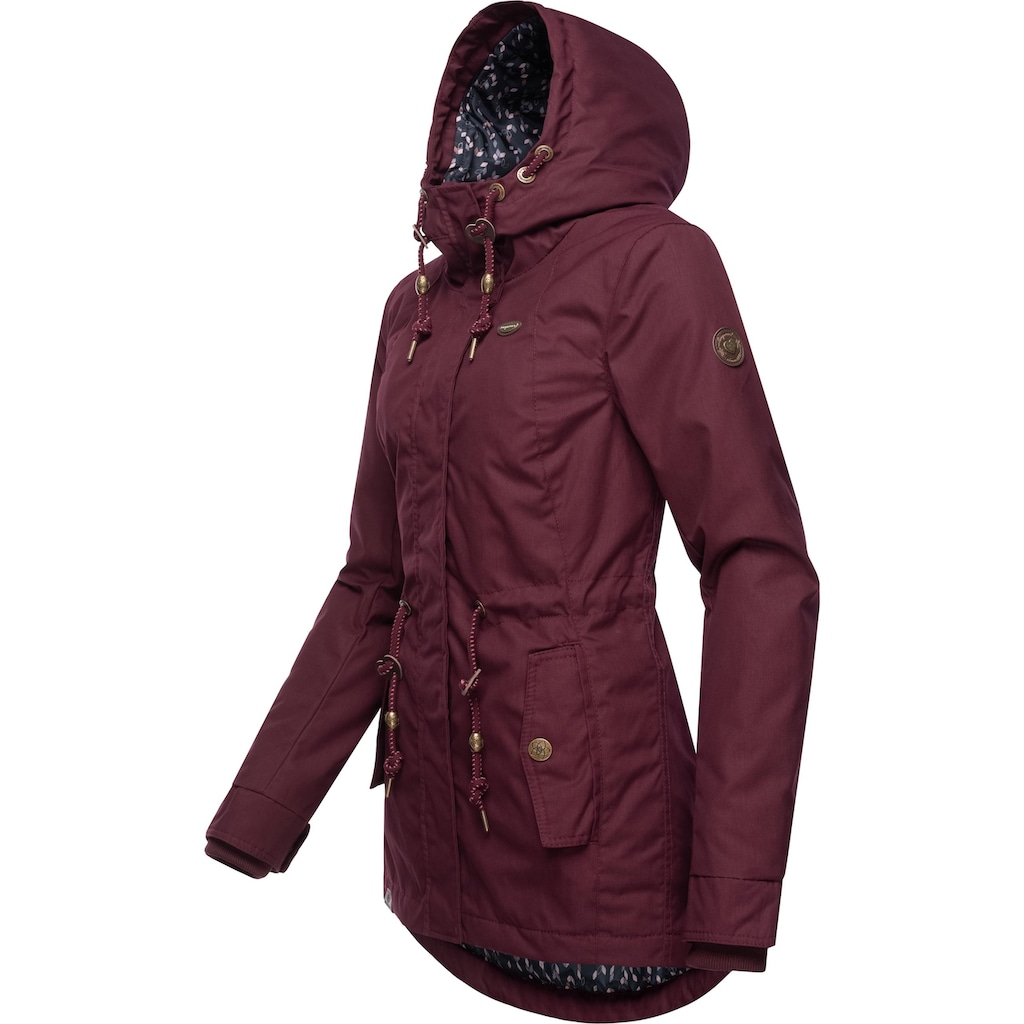 Ragwear Winterjacke »Monadis Black Label«, mit Kapuze