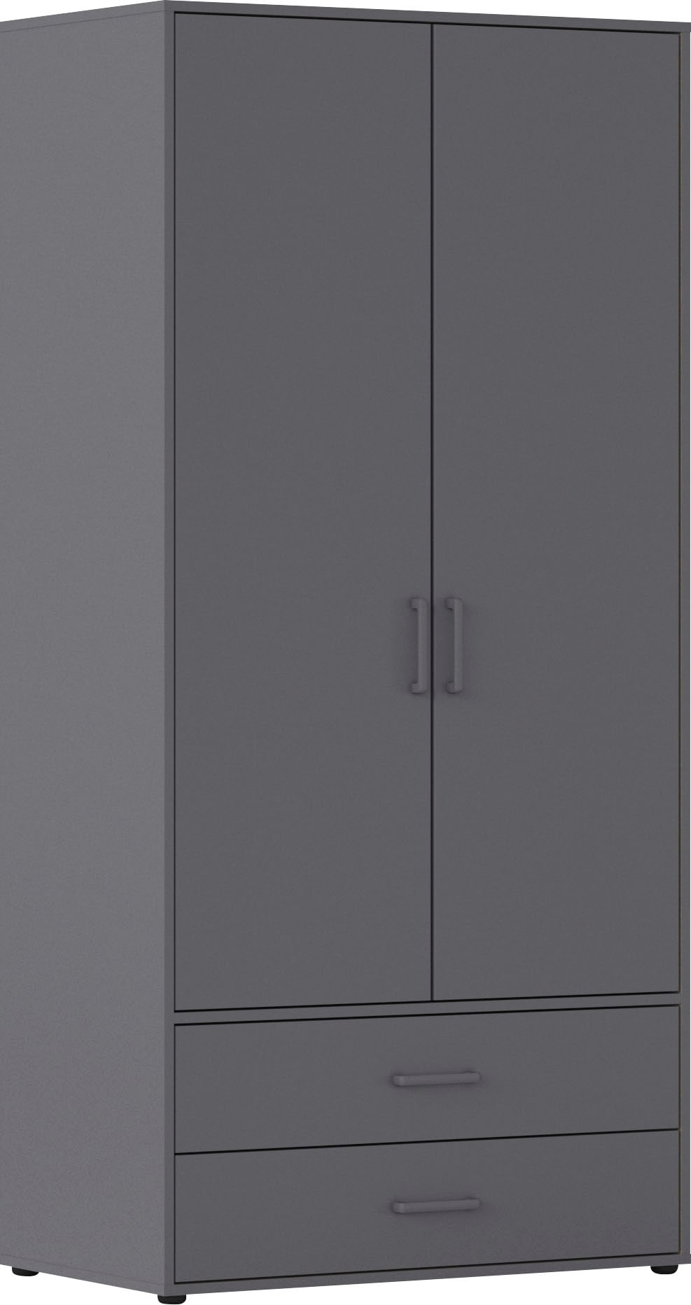 rauch Drehtürenschrank "Kleiderschrank Schrank Garderobe Wäscheschrank VOYAGER" in 3 verschiedenen Ausstattungen BASIC/CLASSIC/PREMIUM, mit 2 modernen Griffvarianten, mit Außenschubladen MADE IN GERMANY