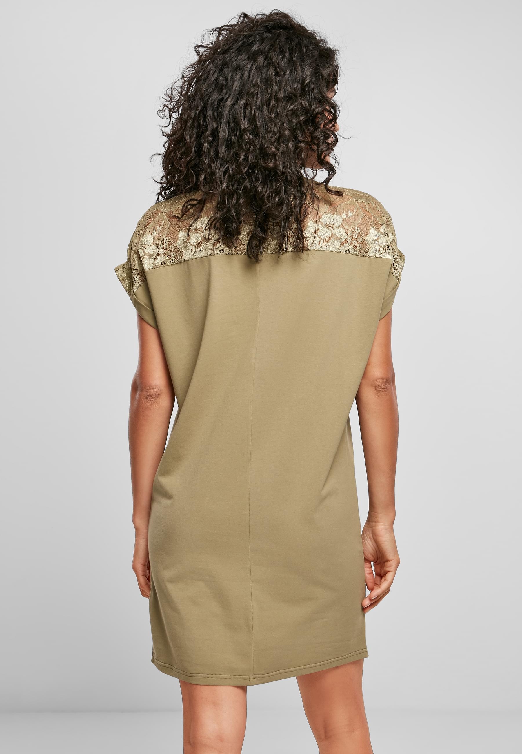 URBAN CLASSICS Shirtkleid »Urban Classics Damen Ladies Lace Tee Dress«, (1 tlg.)