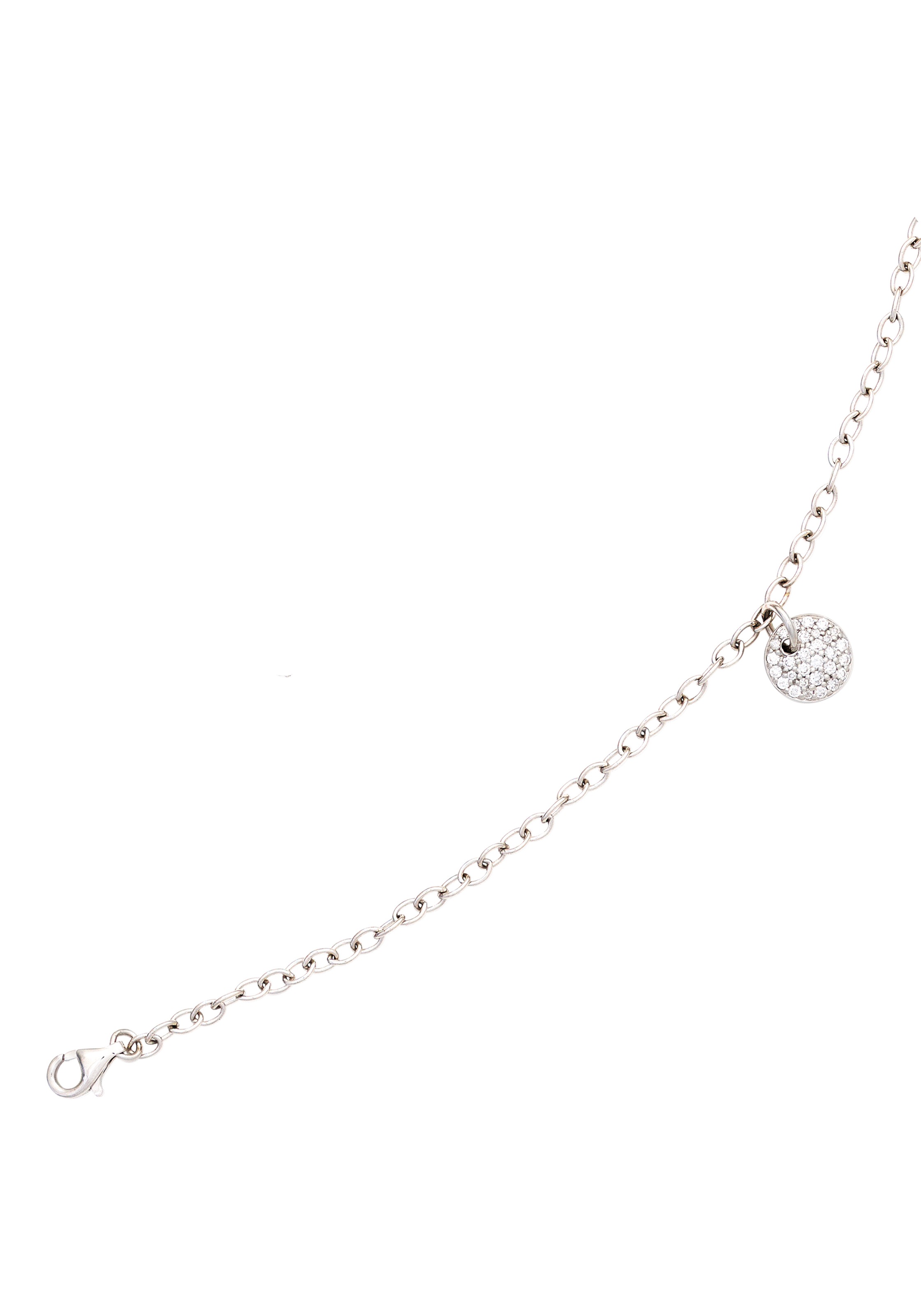 JOBO Armband »mit Diamantanhänger« 585 Weißgold mit 29 Diamanten 18,5 cm