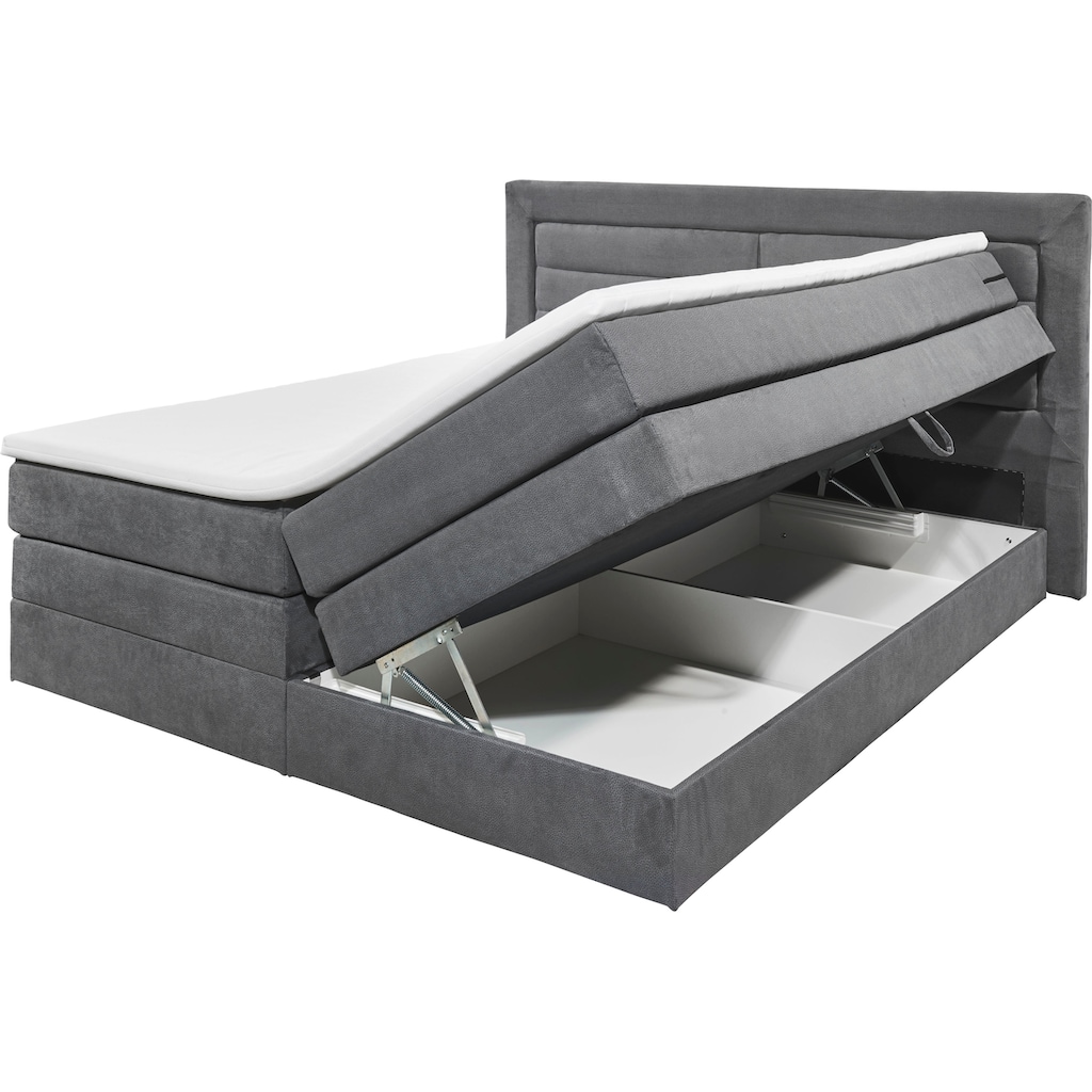 ED EXCITING DESIGN Boxspringbett »Saba«, (6 St.), inkl. zwei Bettkästen und Topper