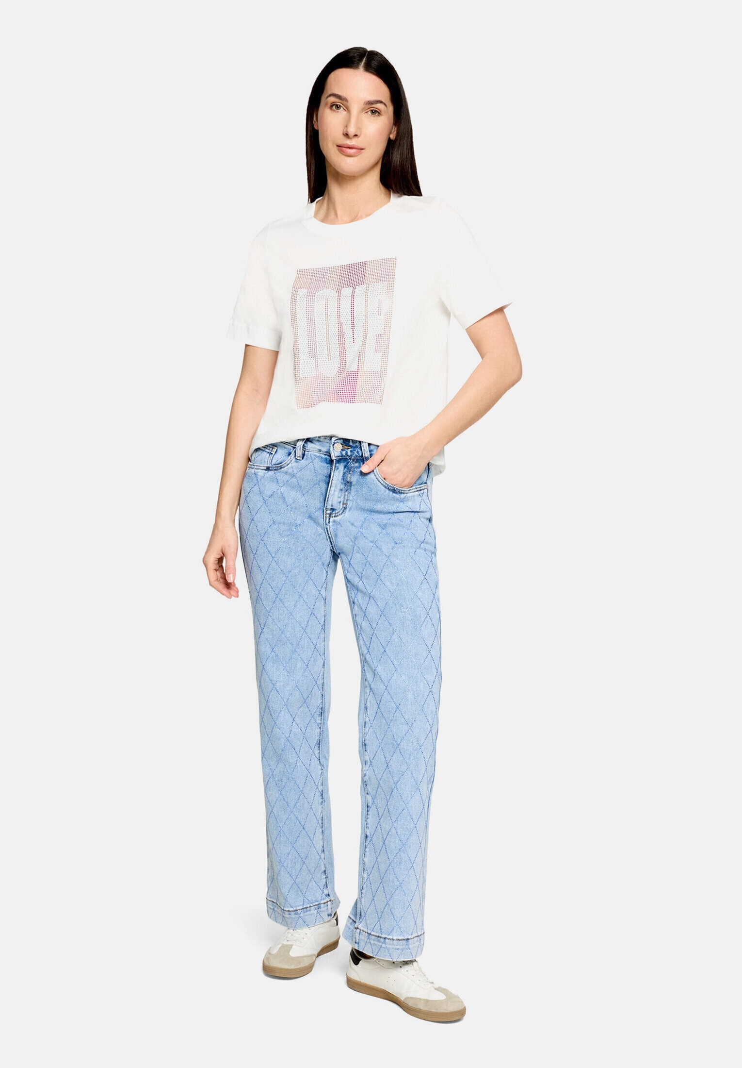 Cartoon Kurzarmshirt "Damen mit Rundhalsausschnitt" 1 tlg.