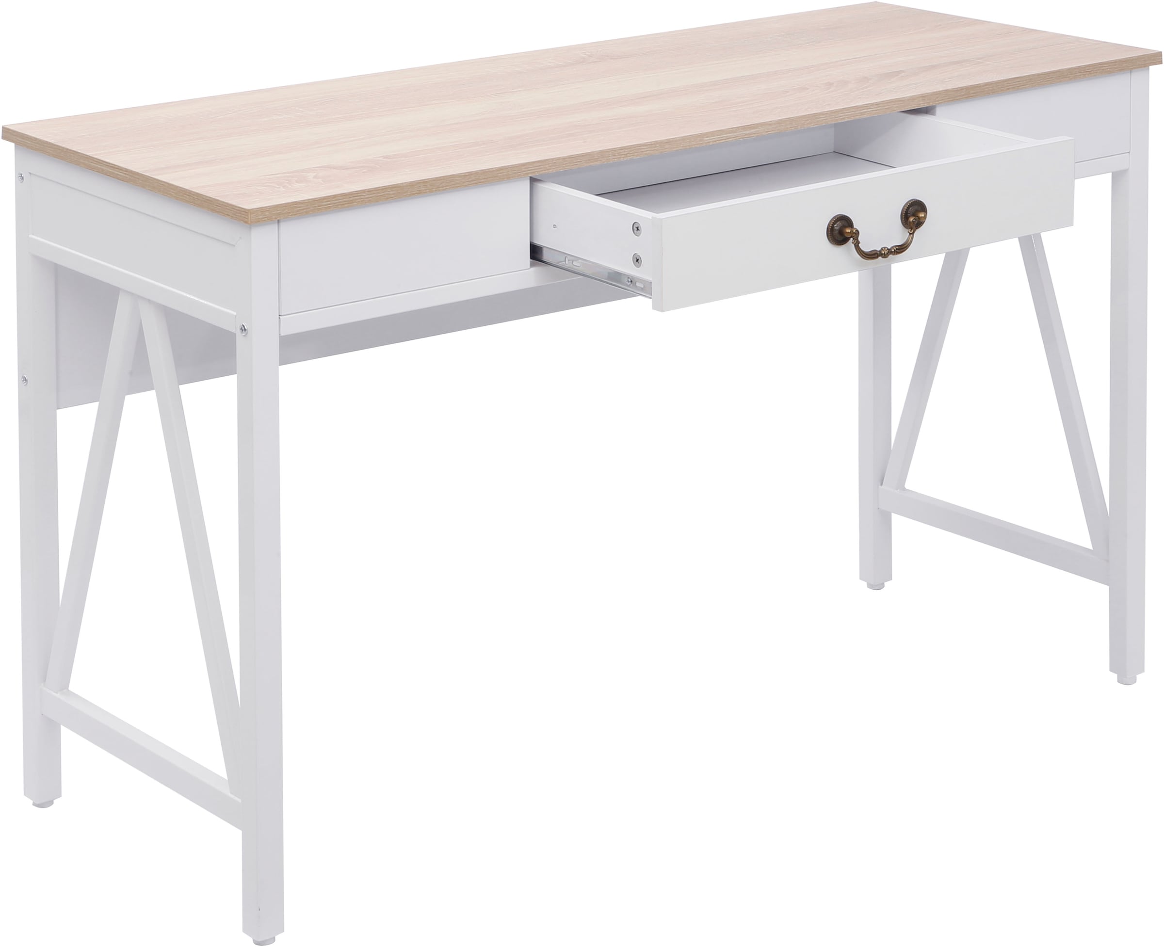 Home affaire Schreibtisch »Bellerie«, Landhausoptik, Soft-Close, kratzfeste Oberfläche, Breite 120 cm