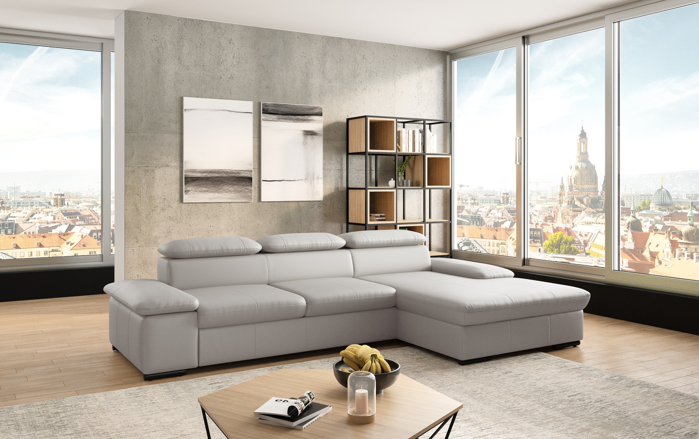 sit&more Ecksofa »Alcudia L-Form«, wahlweise mit Bettfunktion
