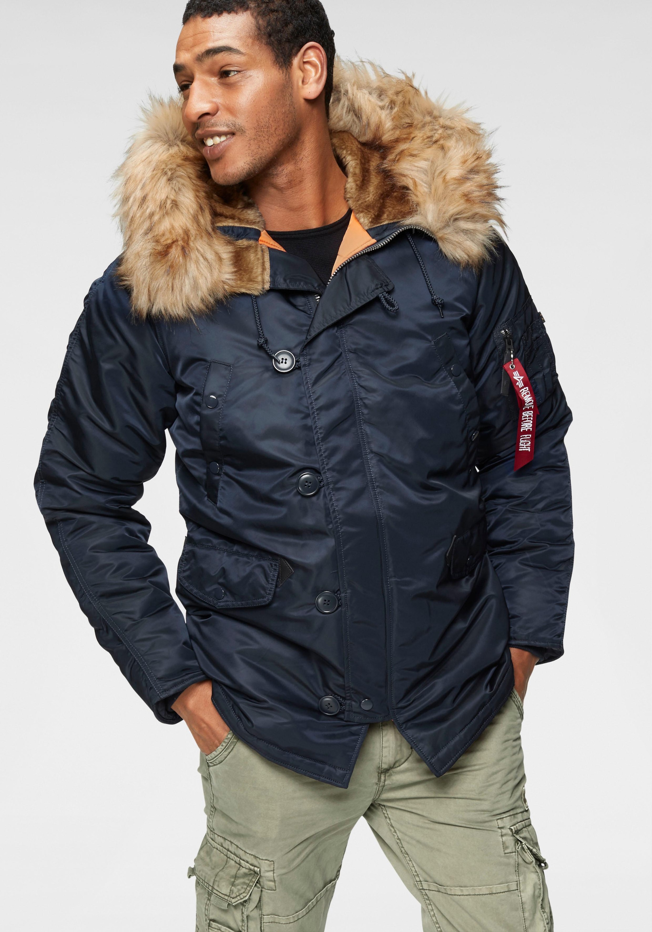 Alpha Industries Parka "N3B VF 59", mit Kapuze, mit abnehmbarem Kunstfellkragen