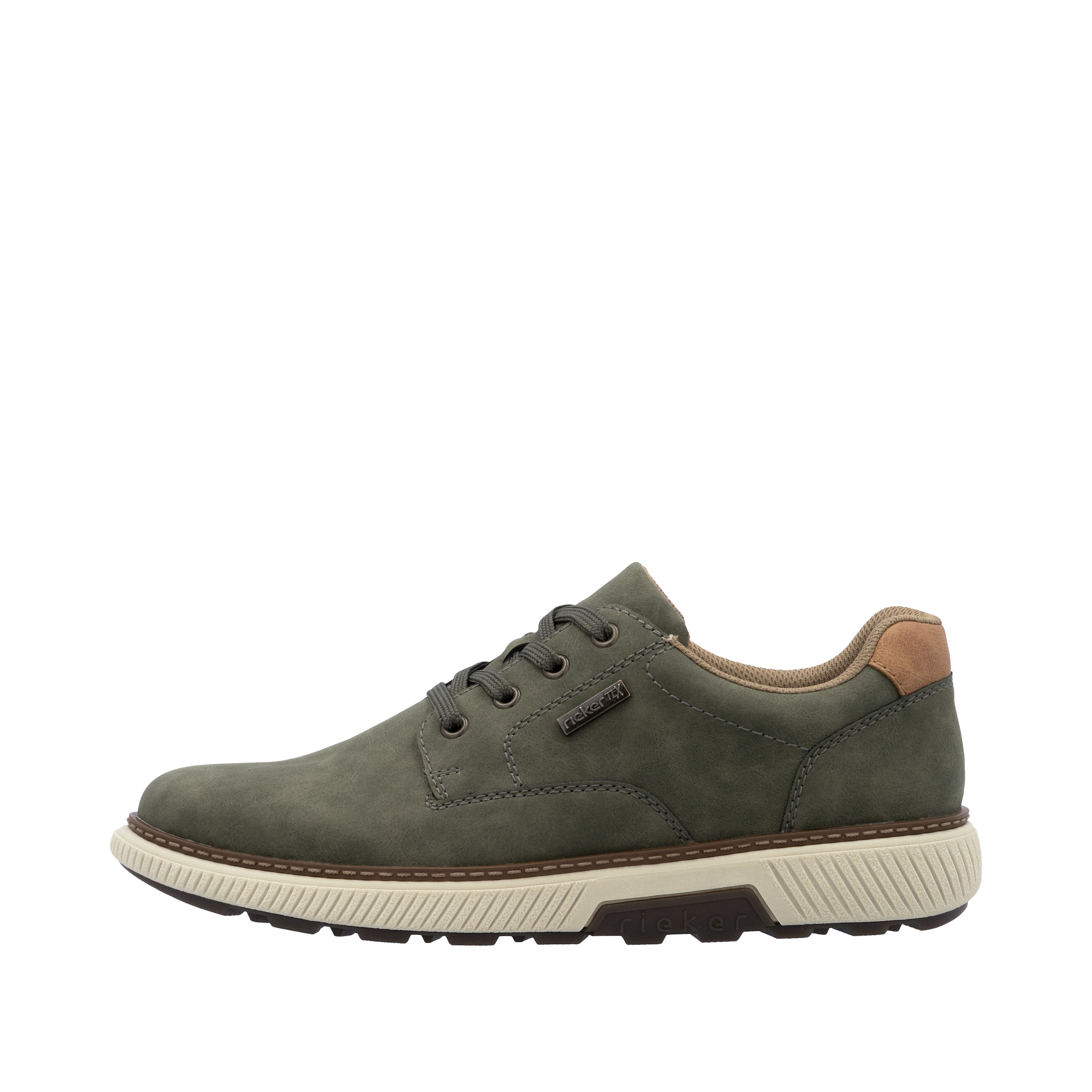 Rieker Sneaker, Halbschuh, Schnürschuh, Casual Sneaker mit weichem Schaftrand, TEX
