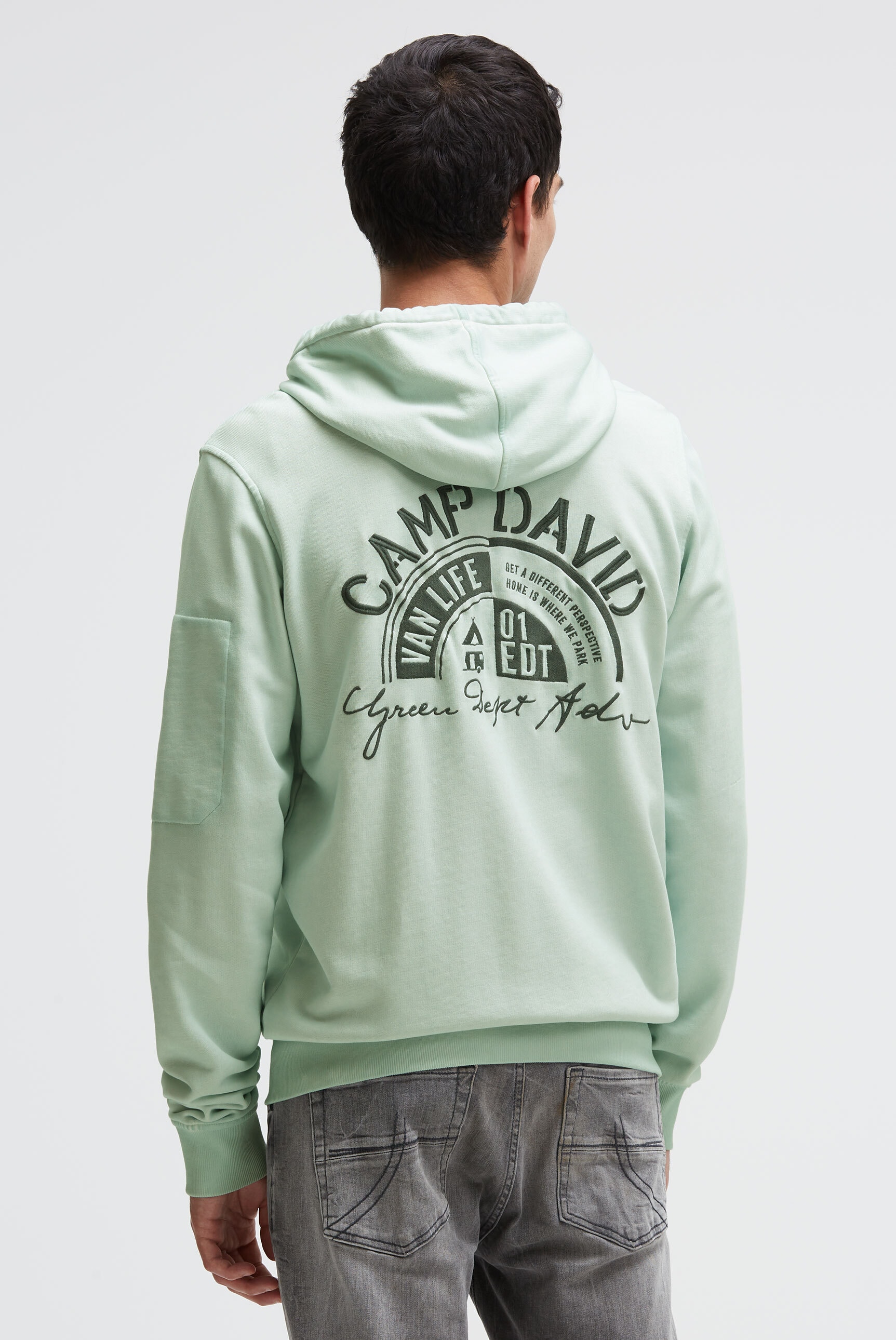 CAMP DAVID Kapuzensweatjacke mit Ärmeltasche günstig online kaufen