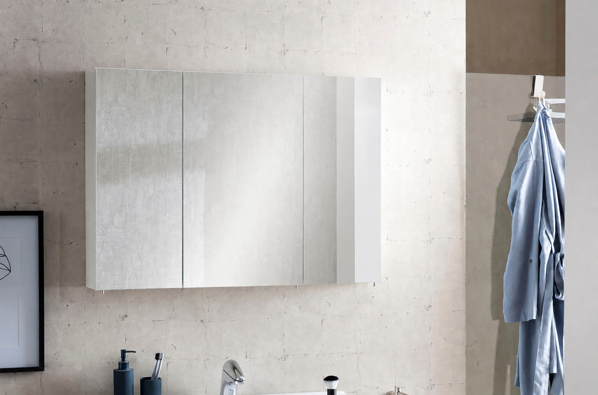 Schildmeyer Spiegelschrank »Basic, Spiegelschrank, Made in Germany, B: 90 cm« Solide Verarbeitung - Dieses Produkt ist in Deutschland gefertigt