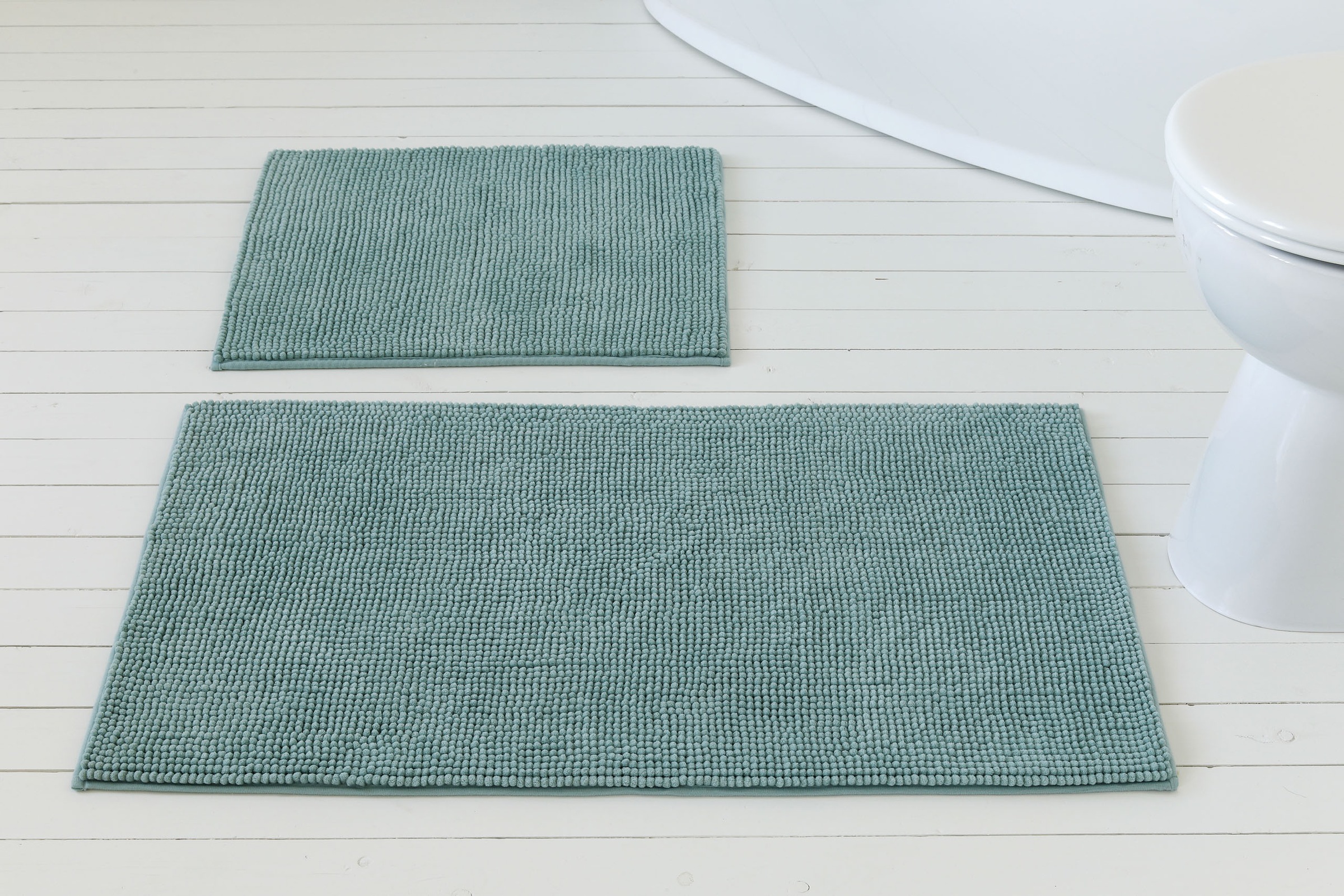 my home Badematte »Kaelan«, rutschhemmend beschichtet, fußbodenheizungsgeeignet, Badvorleger, Badteppich aus weicher Chenille, pastell Farben