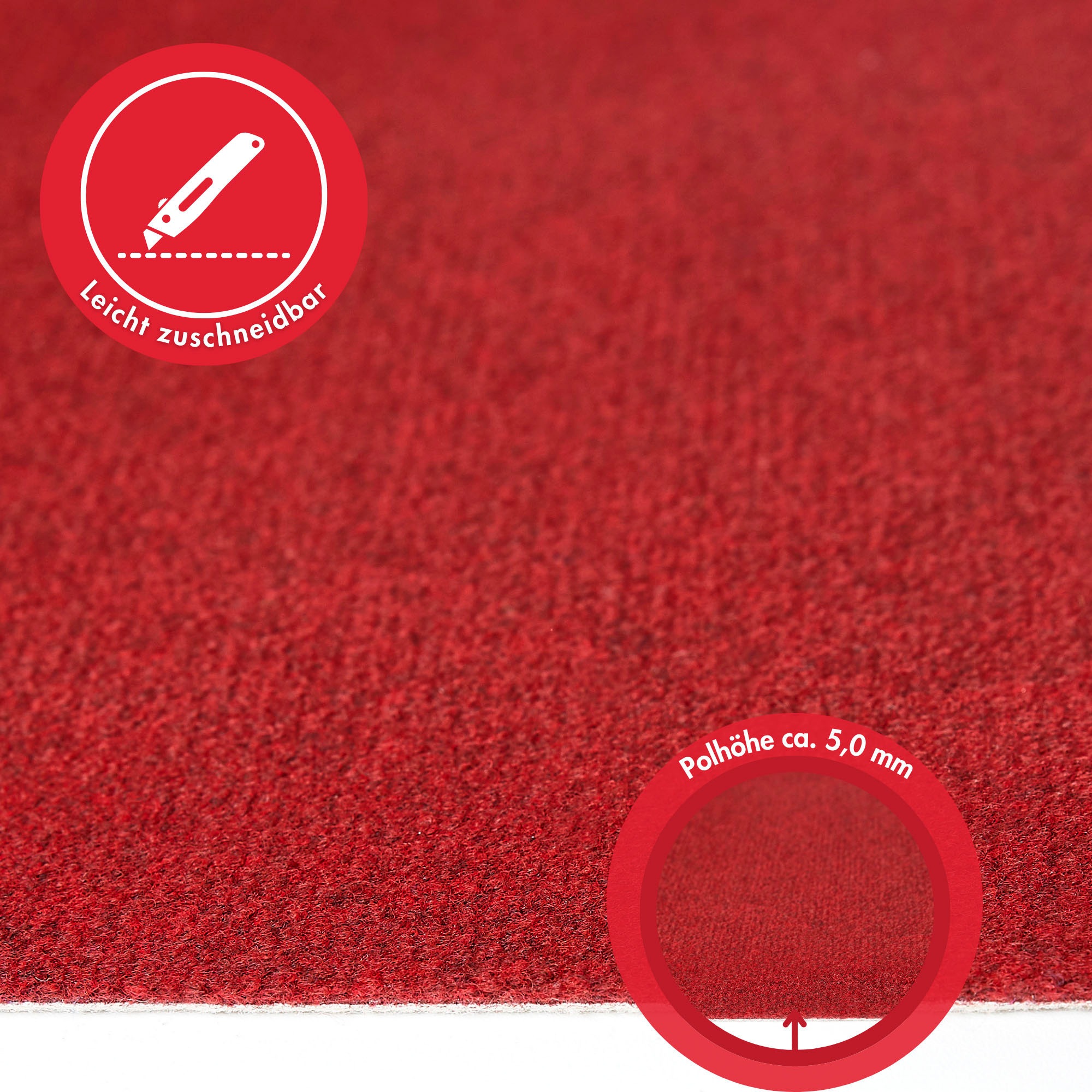 Andiamo Teppichboden »Sina, Velours, Made in Belgium«, rechteckig, 9 mm Höhe, Uni Farben, Breite 400 cm, strapazierfähig, pflegeleicht, Wohnzimmer