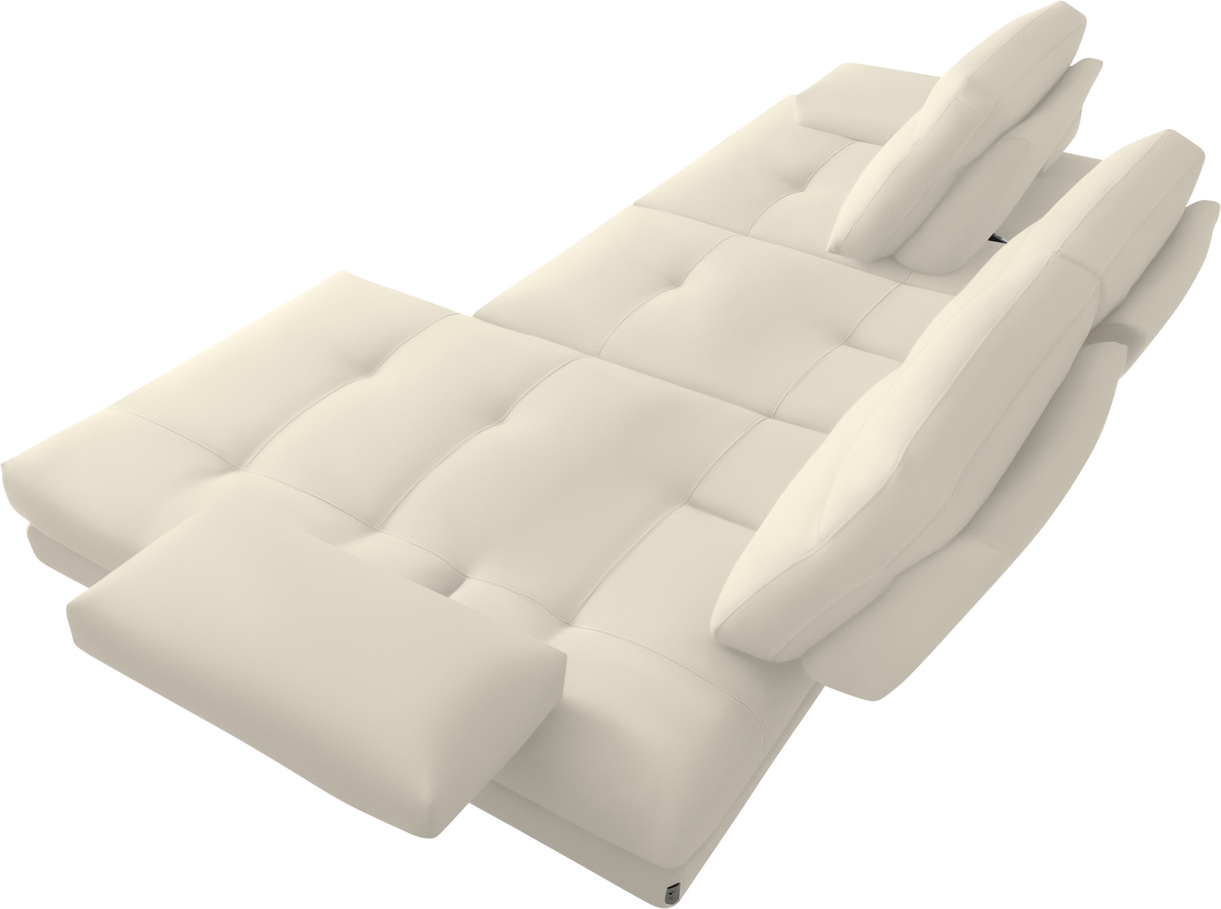 CALIA ITALIA Ecksofa »Toby Wing, L-Form, Designsofa mit sensationellem Sitzkomfort«, inklusive Sitztiefenverstellung, Füße in chrom glänzend