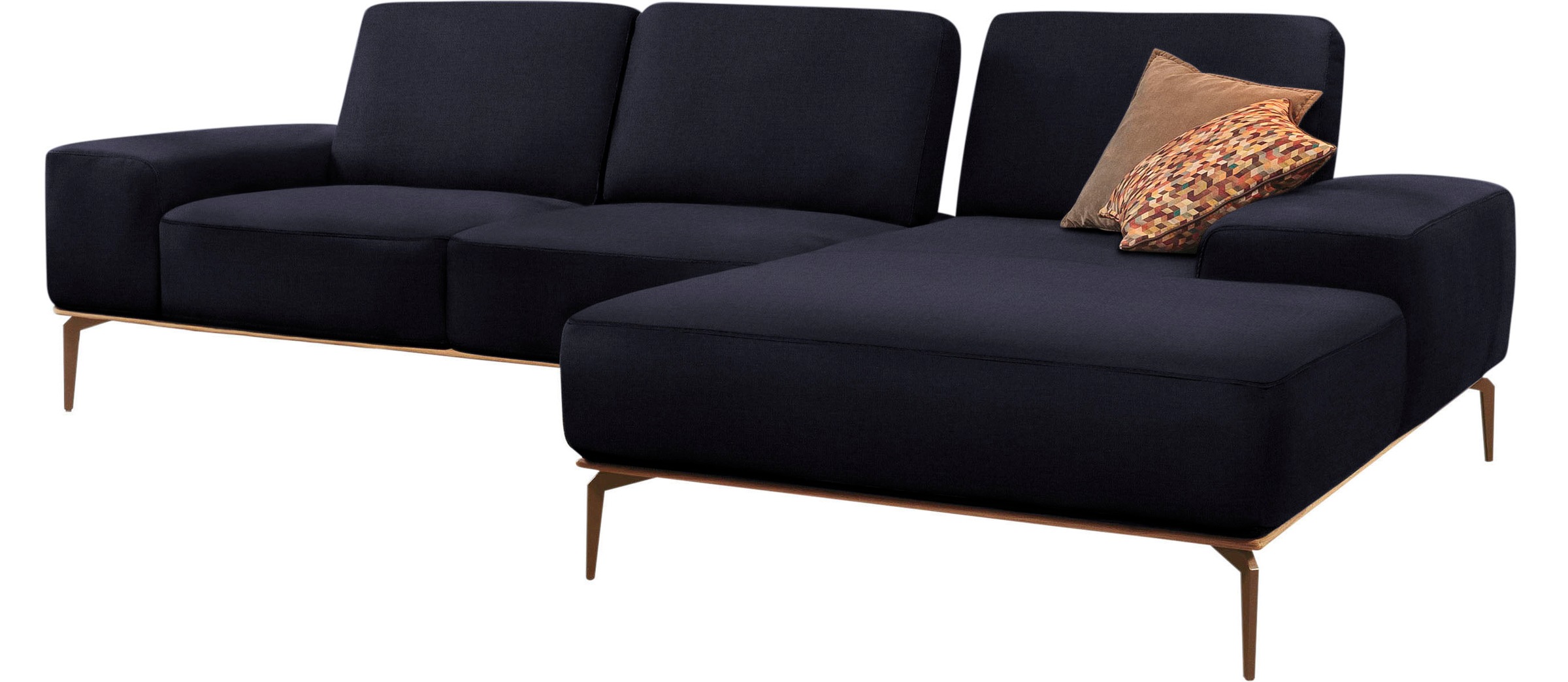 W.SCHILLIG Ecksofa "run, Designsofa mit tollem Sitzkomfort, L-Form" mit Hol günstig online kaufen