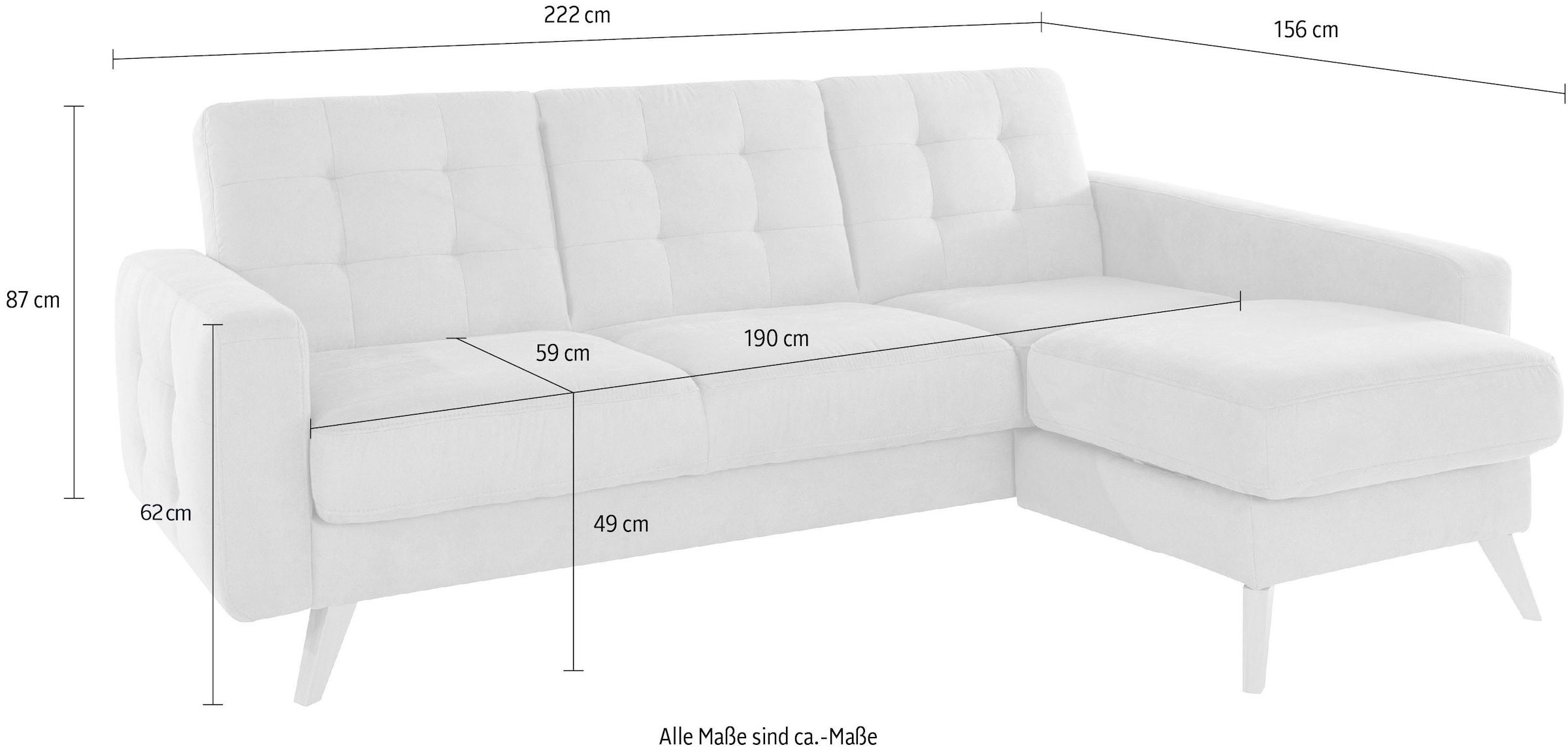 exxpo - sofa fashion Ecksofa »Nappa, L-Form«