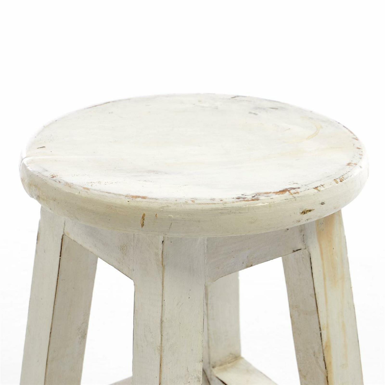 VCM Gartenstuhl »Vintage Hocker weiß«