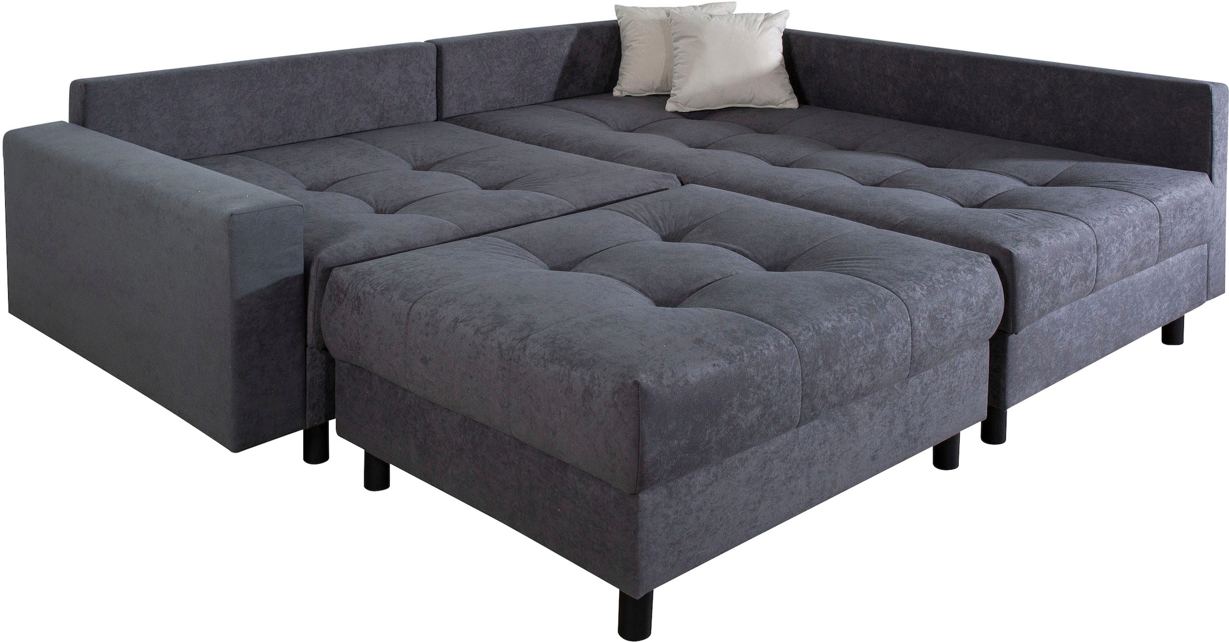 COLLECTION AB Ecksofa »Antonia L-Form, B: 215 cm« Ecksofa, Rückenkissen, ottomane beidseitig montierbar, Bonnelfederkern