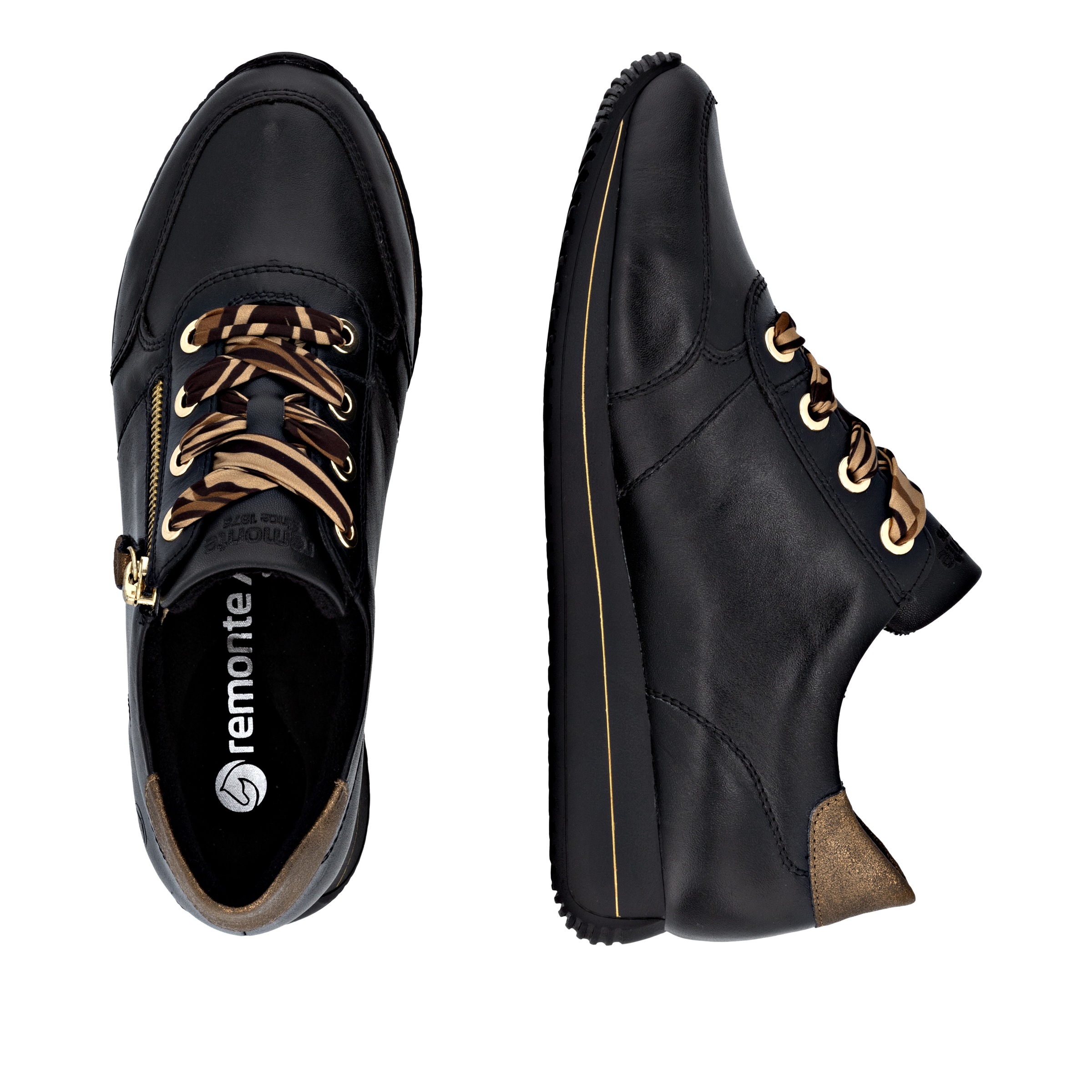 Thumbnail - Remonte Keilsneaker Schnürschuh, Halbschuh, Freizeitschuh mit seitlichem Reißverschluss