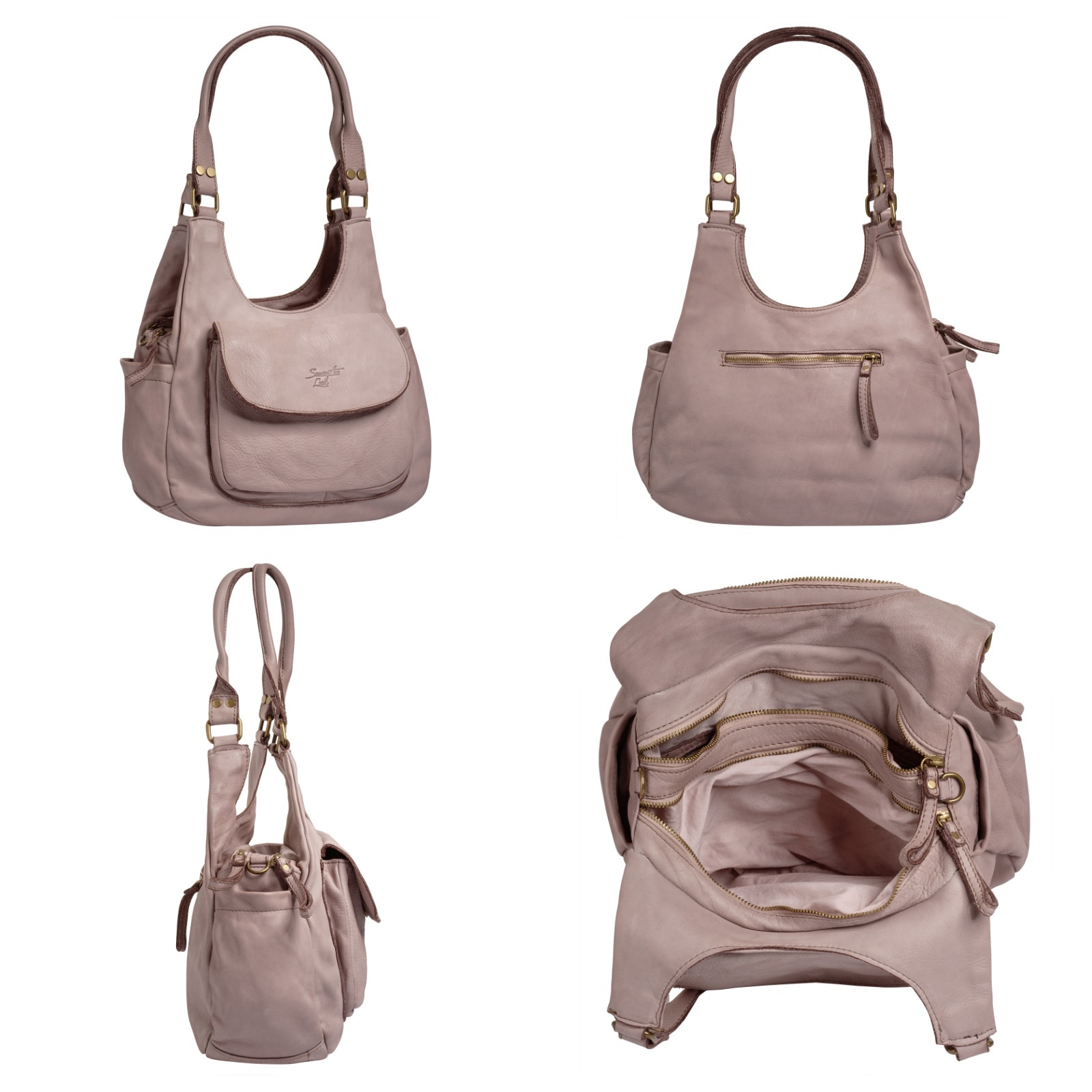 Samantha Look Umhängetasche echt Leder, Made in Italy günstig online kaufen