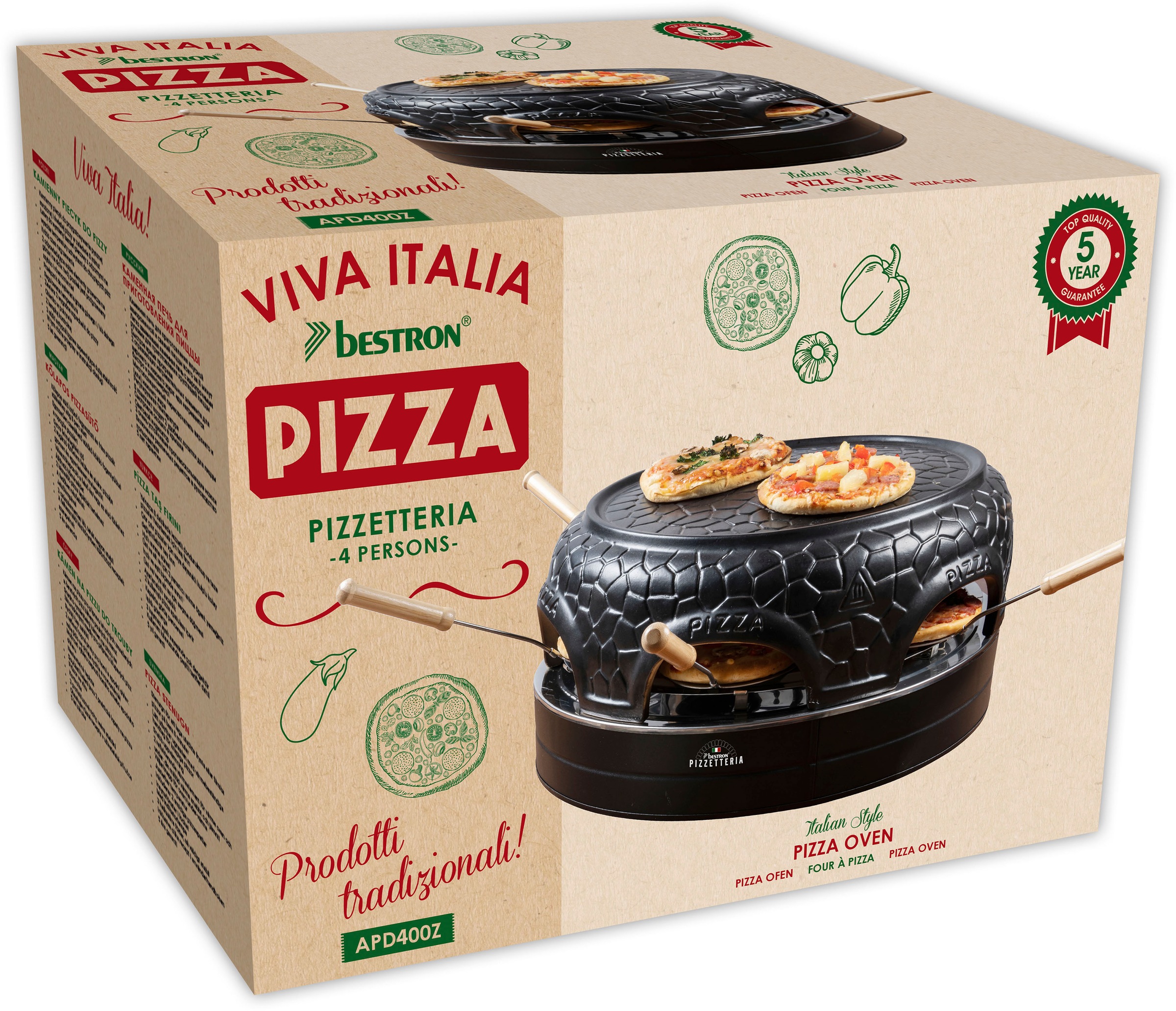Mini-Pizzen | »APD400Z«, Rechnung Pizzaofen per BAUR für bestron